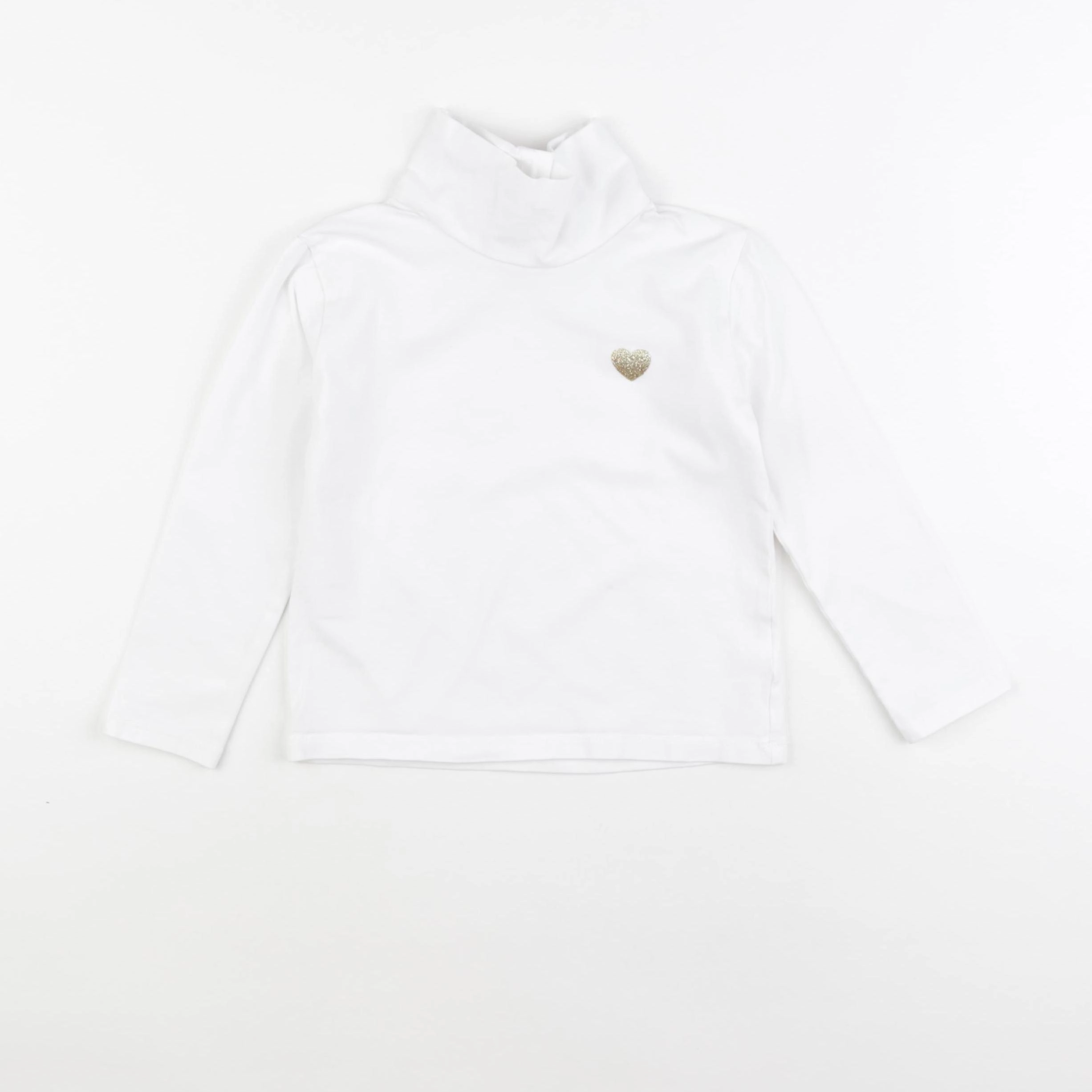 Vertbaudet - sous-pull blanc - 5 ans