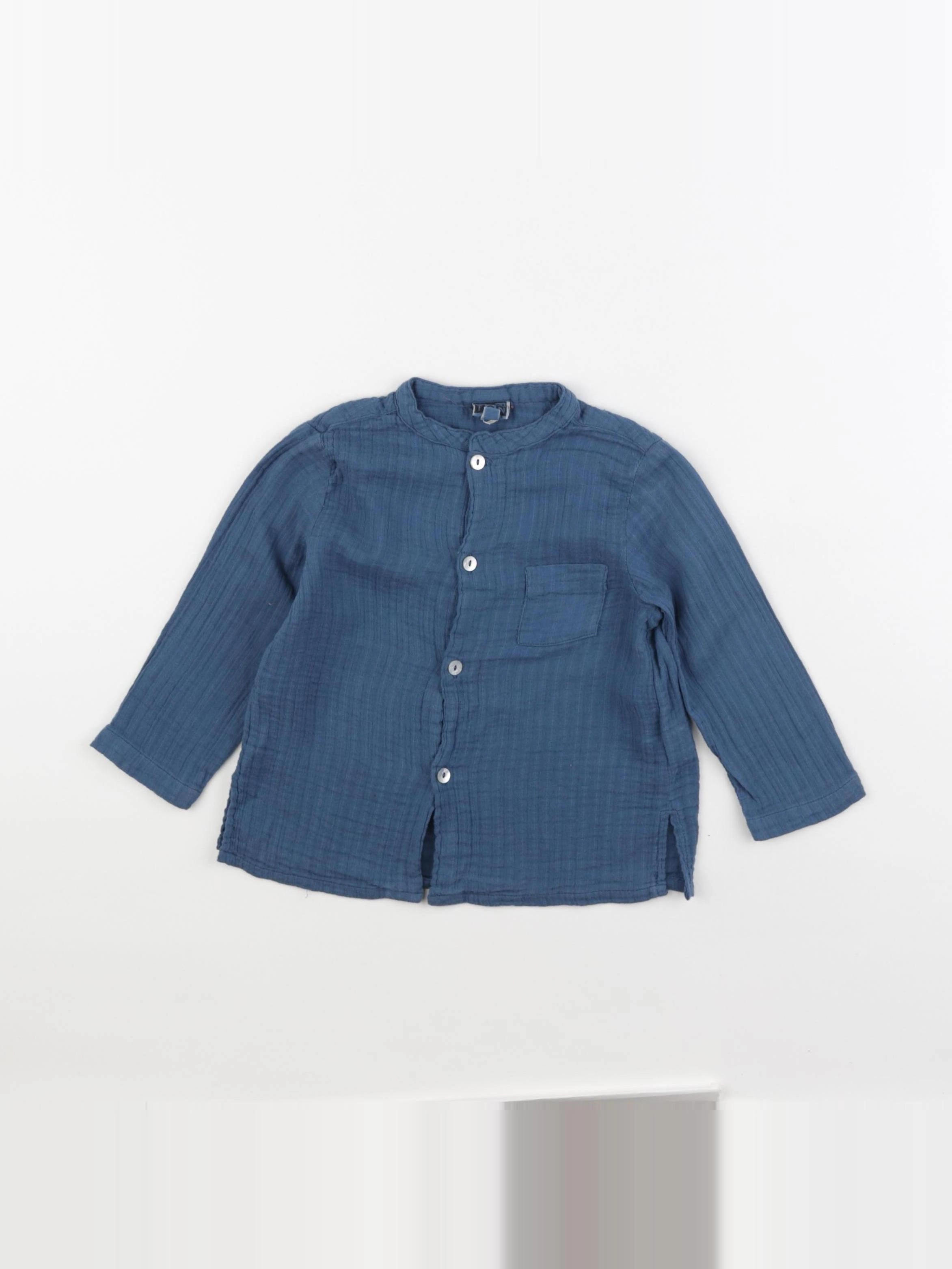 Bonton - chemise bleu - 2 ans