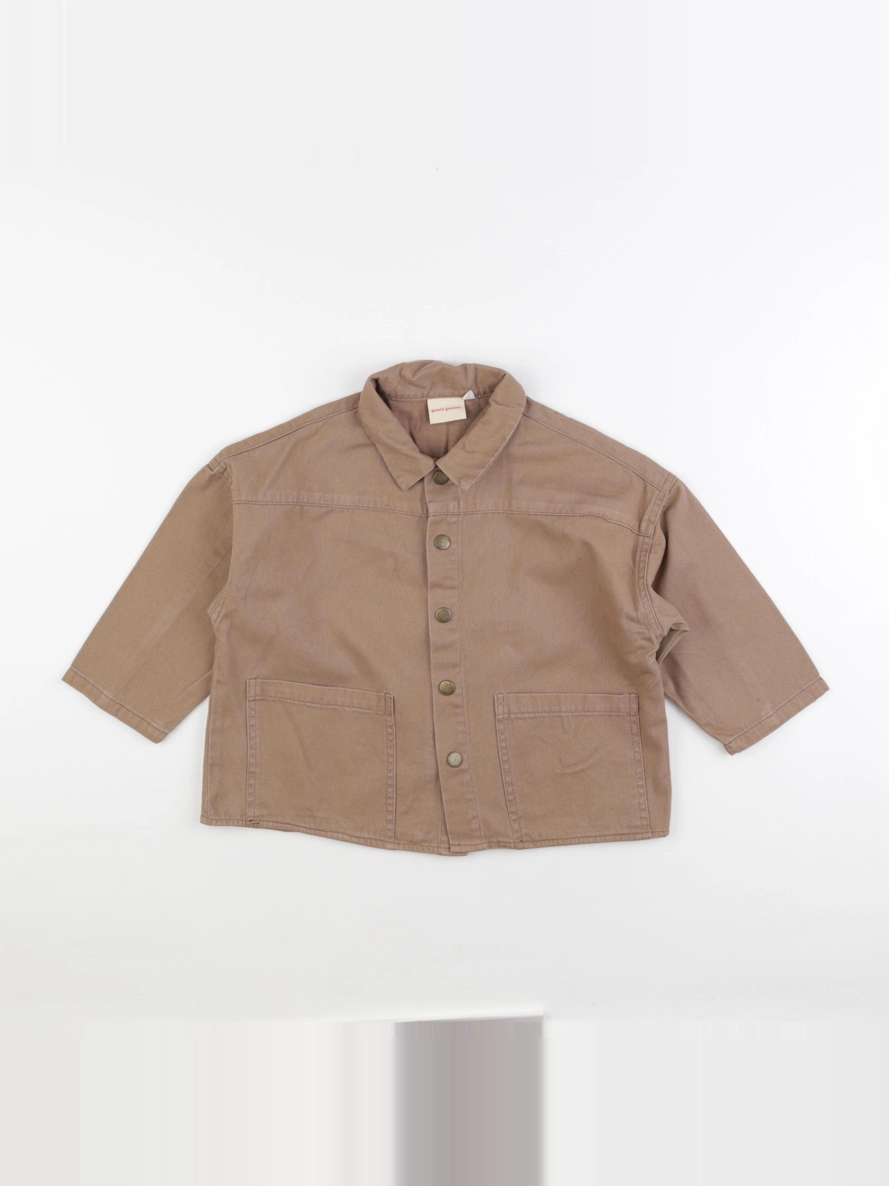 Gamin gamine - chemise marron - 4 ans