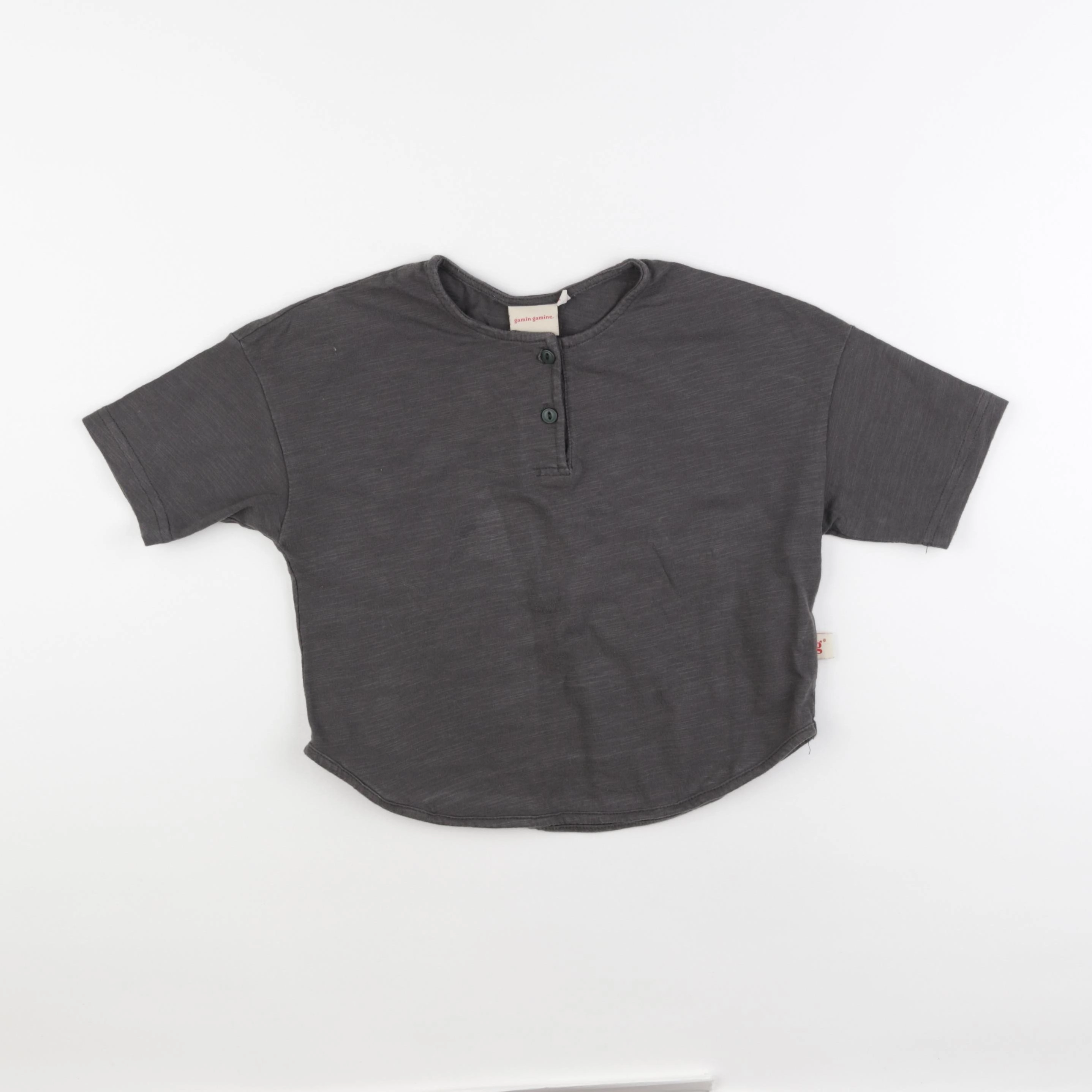 Gamin gamine - tee-shirt gris - 5/6 ans
