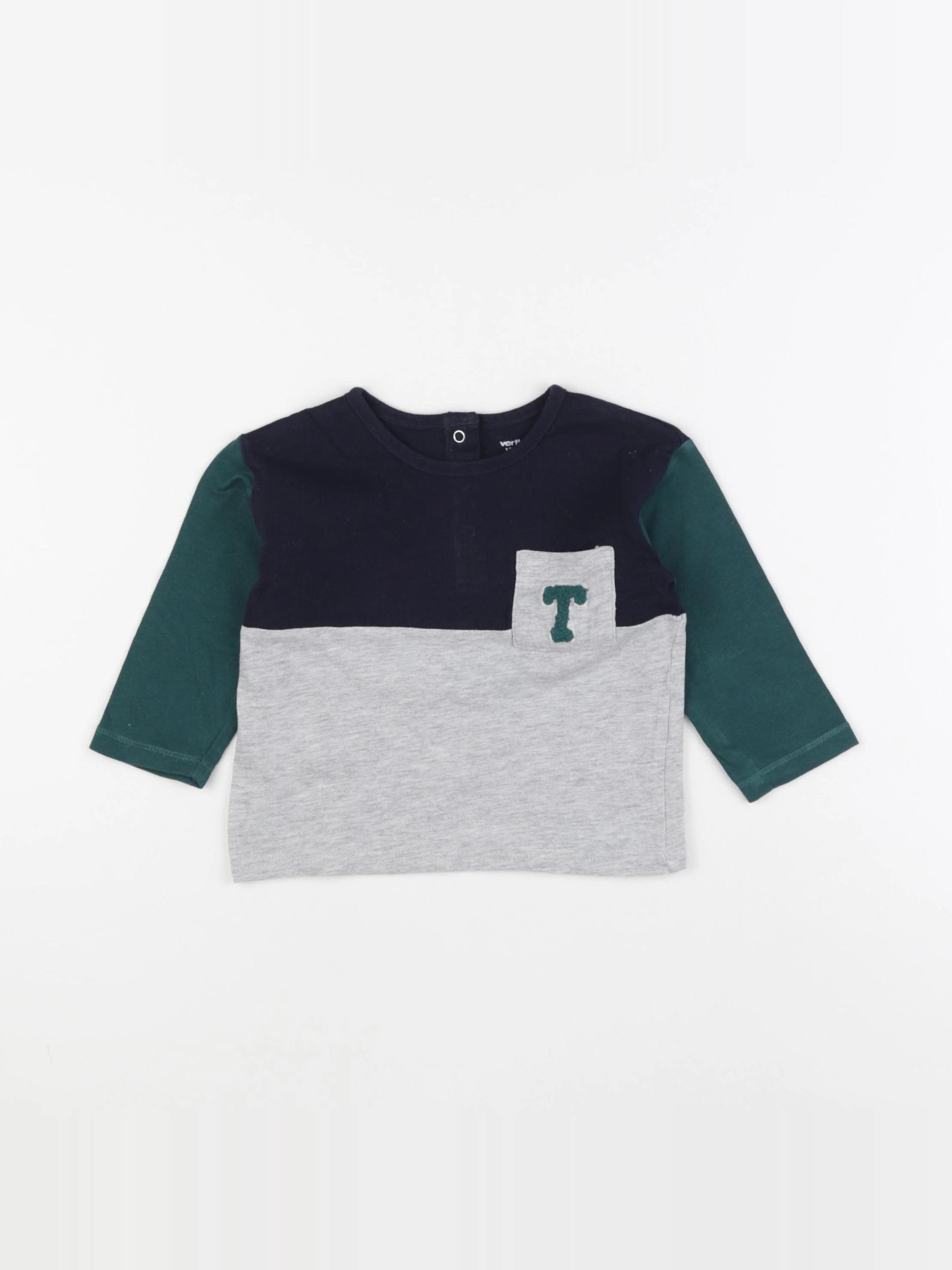 Vertbaudet - tee-shirt vert - 12 mois