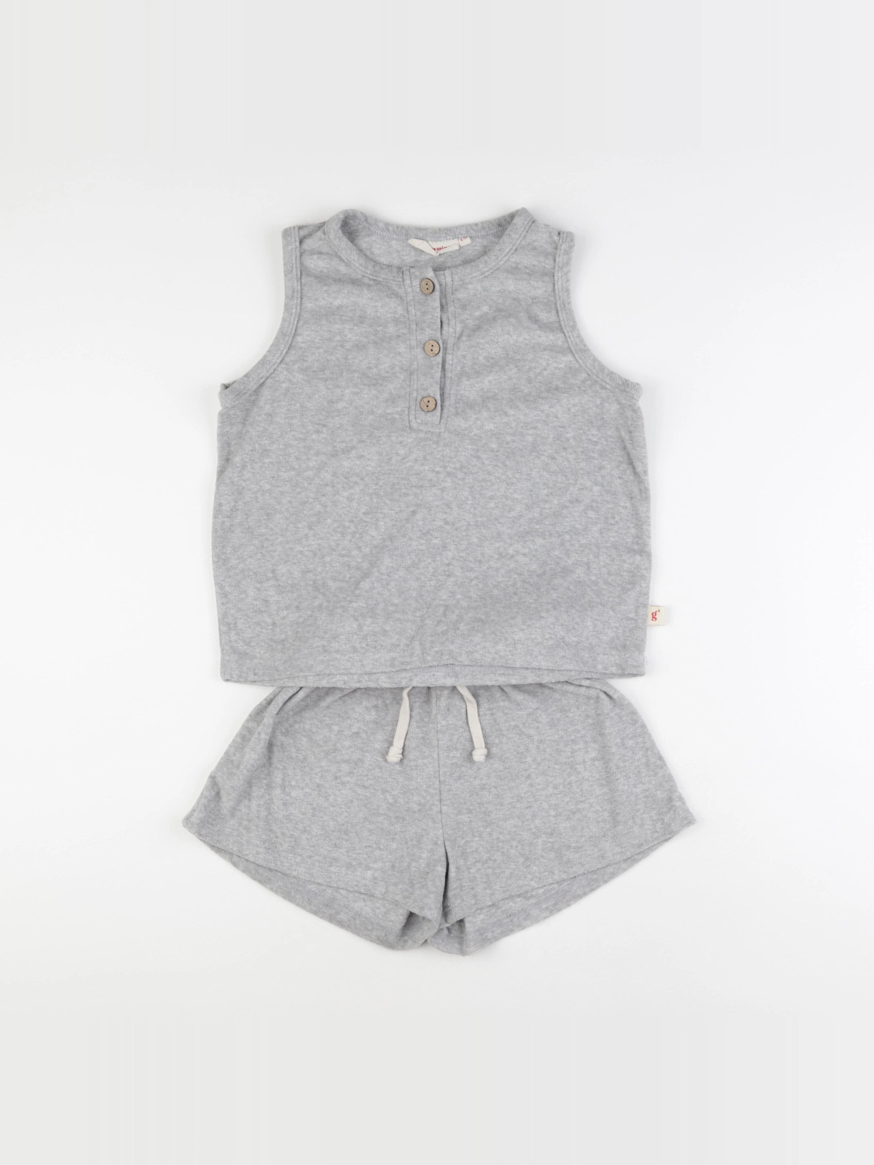 Gamin gamine - ensemble gris - 6/7 ans