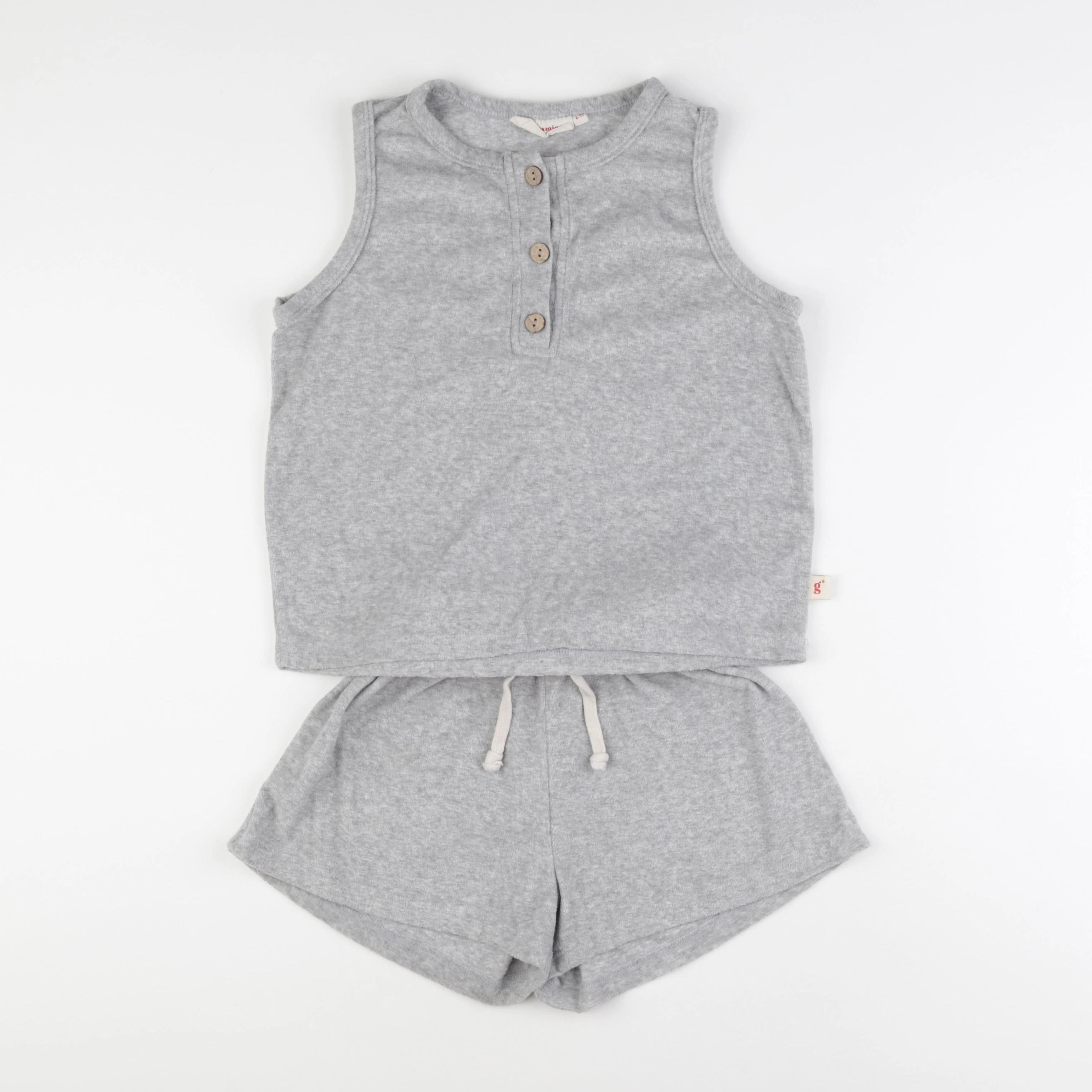 Gamin gamine - ensemble gris - 6/7 ans