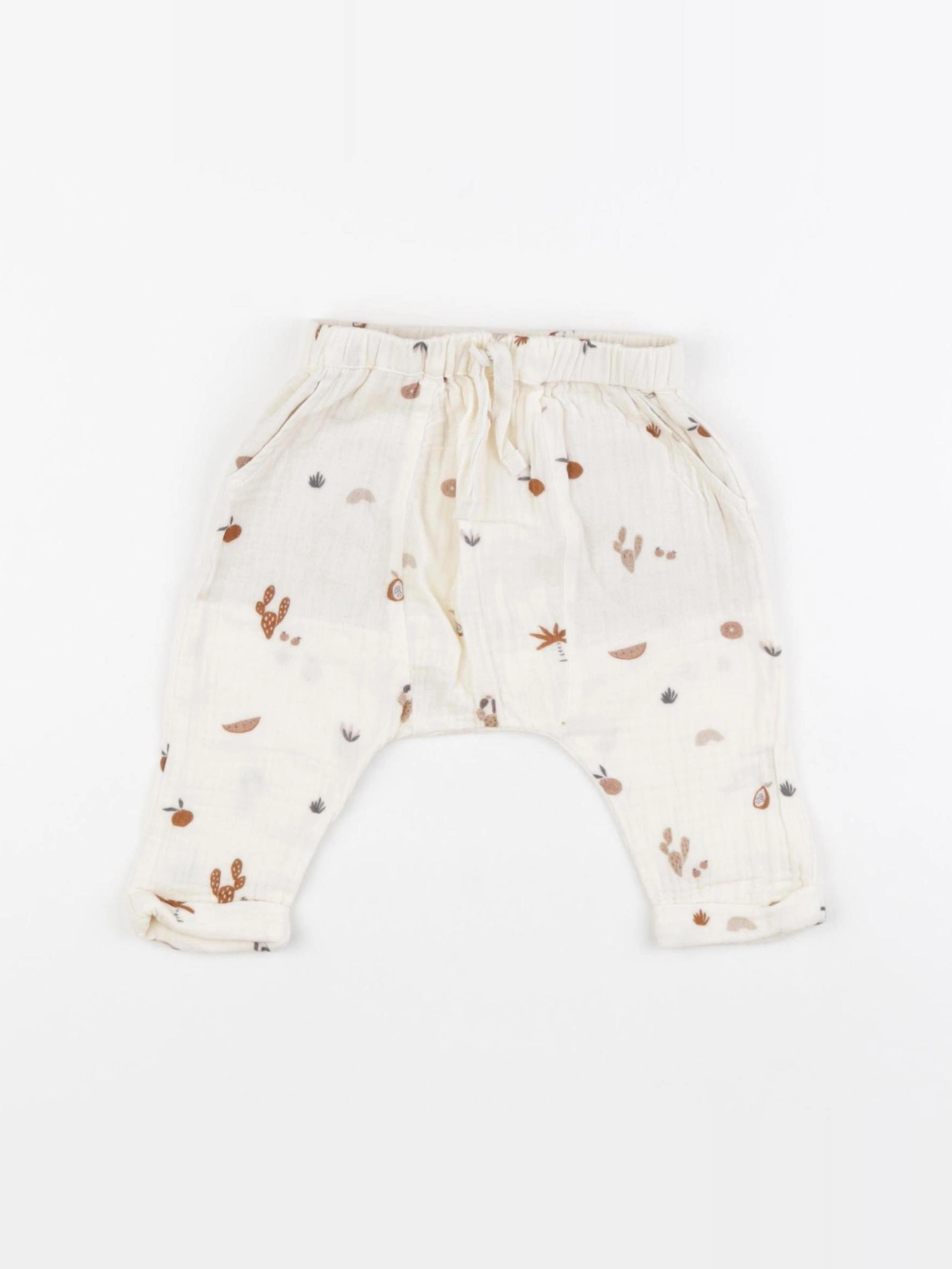 Vertbaudet - pantalon beige - 6 mois