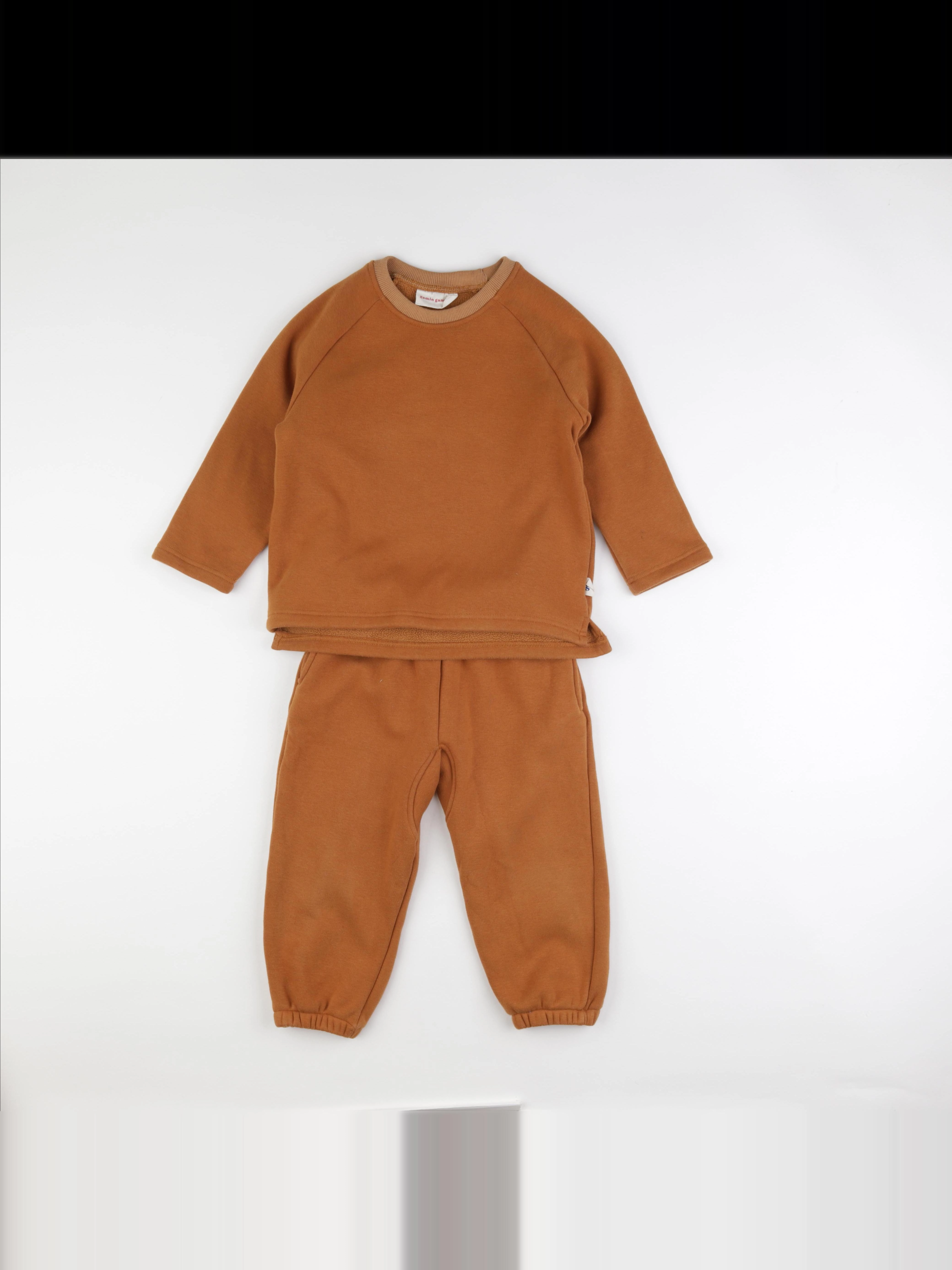 Gamin gamine - ensemble doublé marron - 4 ans