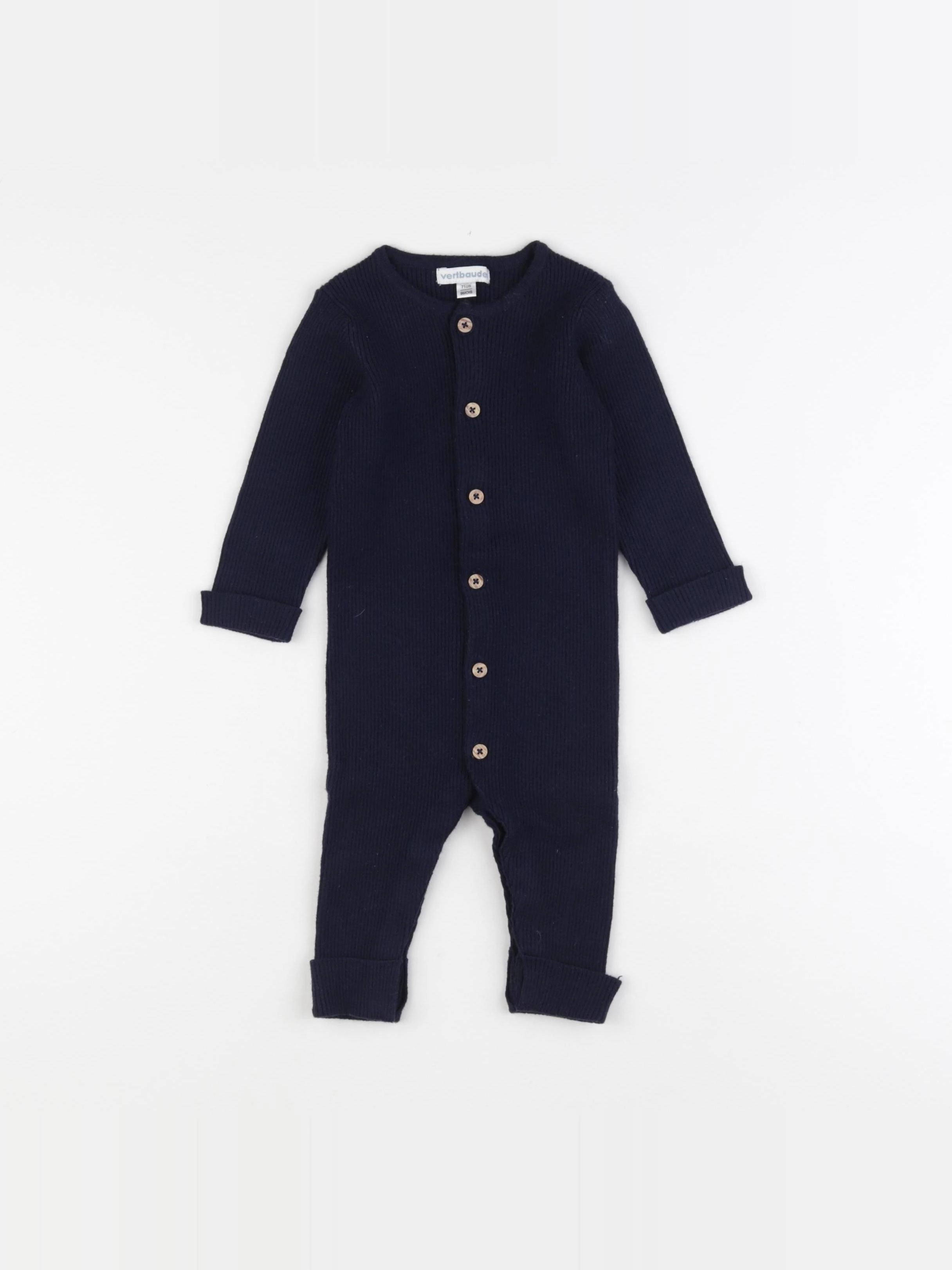 Vertbaudet - combinaison bleu - 9 mois