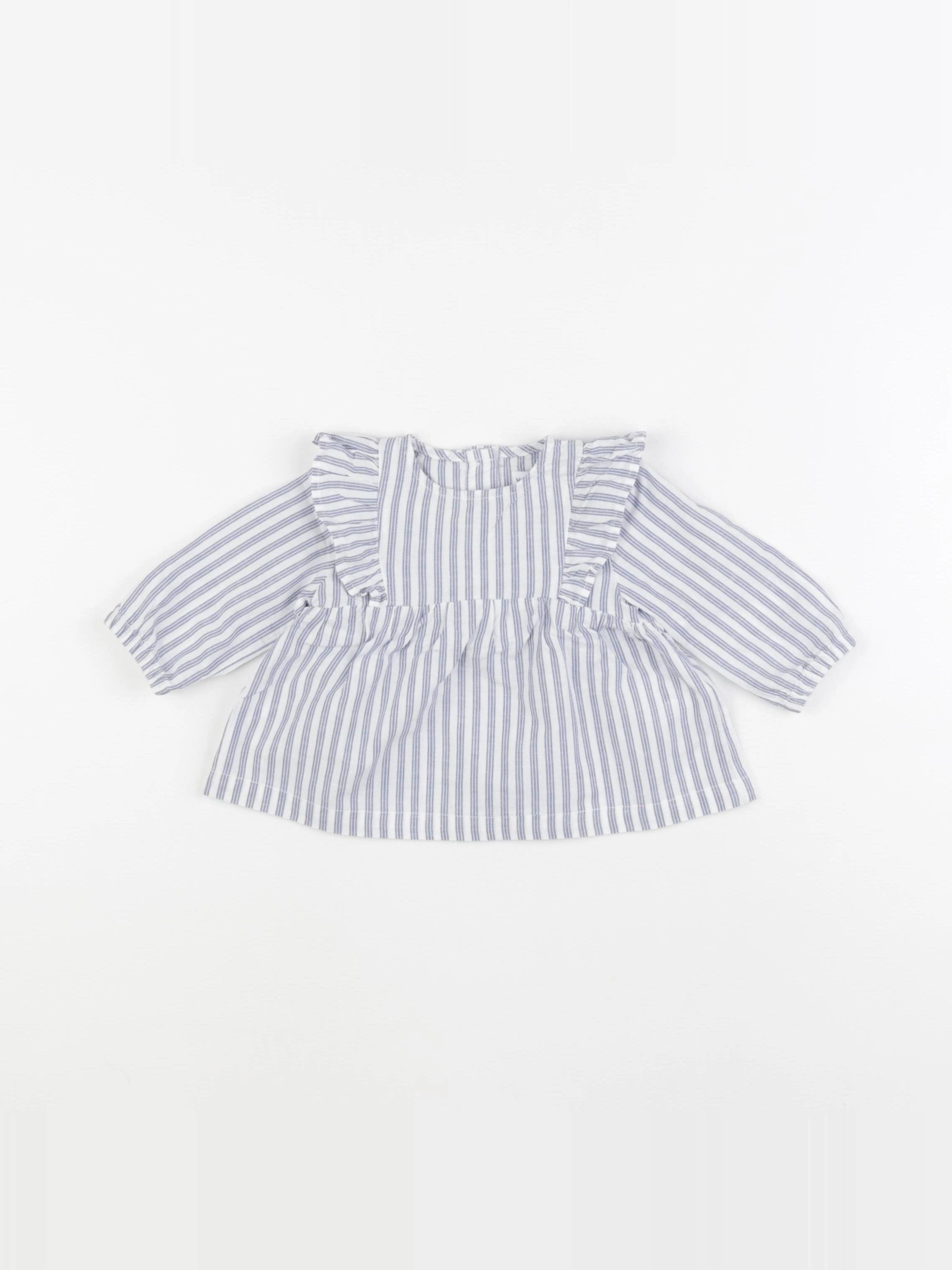 Vertbaudet - blouse bleu - 3 mois