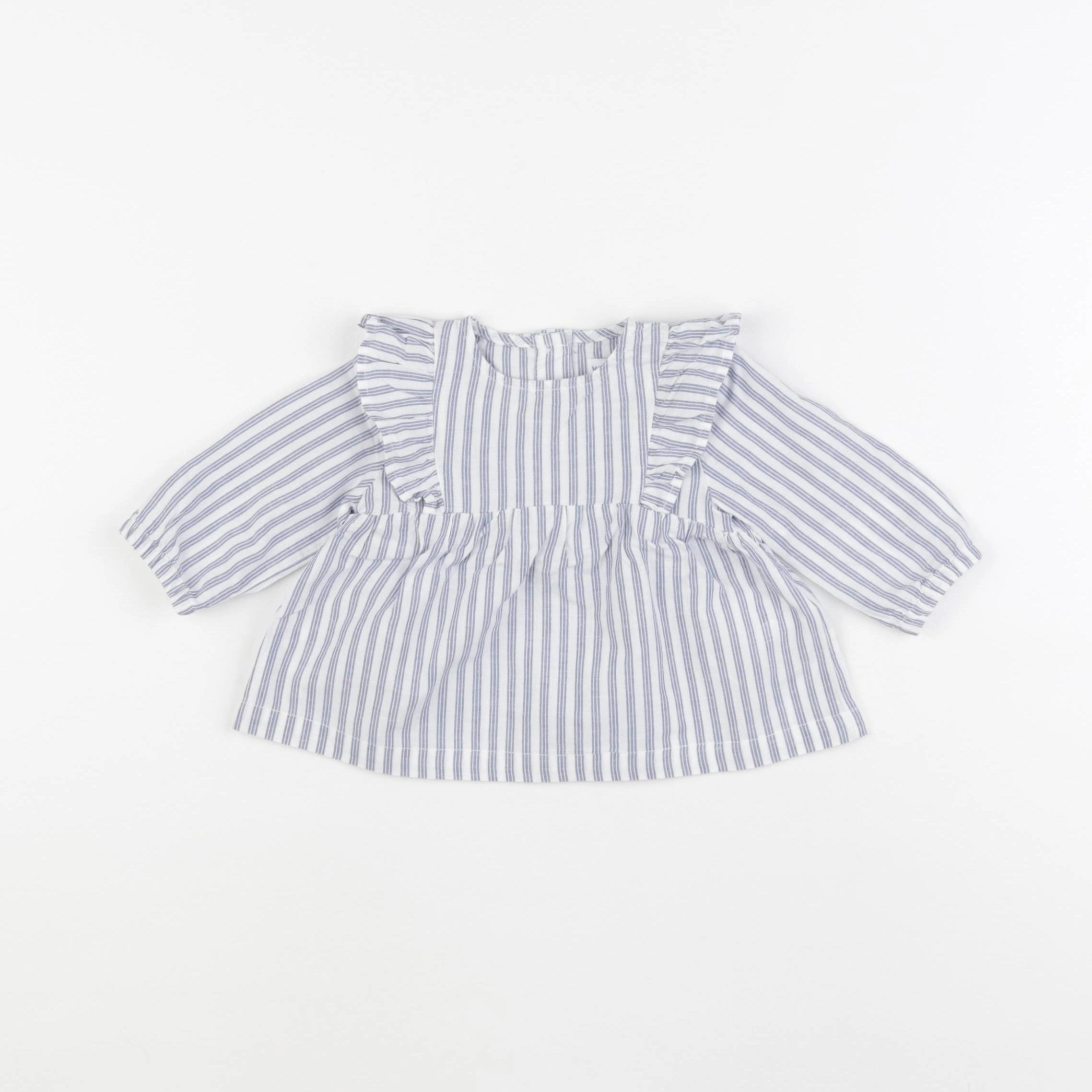 Vertbaudet - blouse bleu - 3 mois