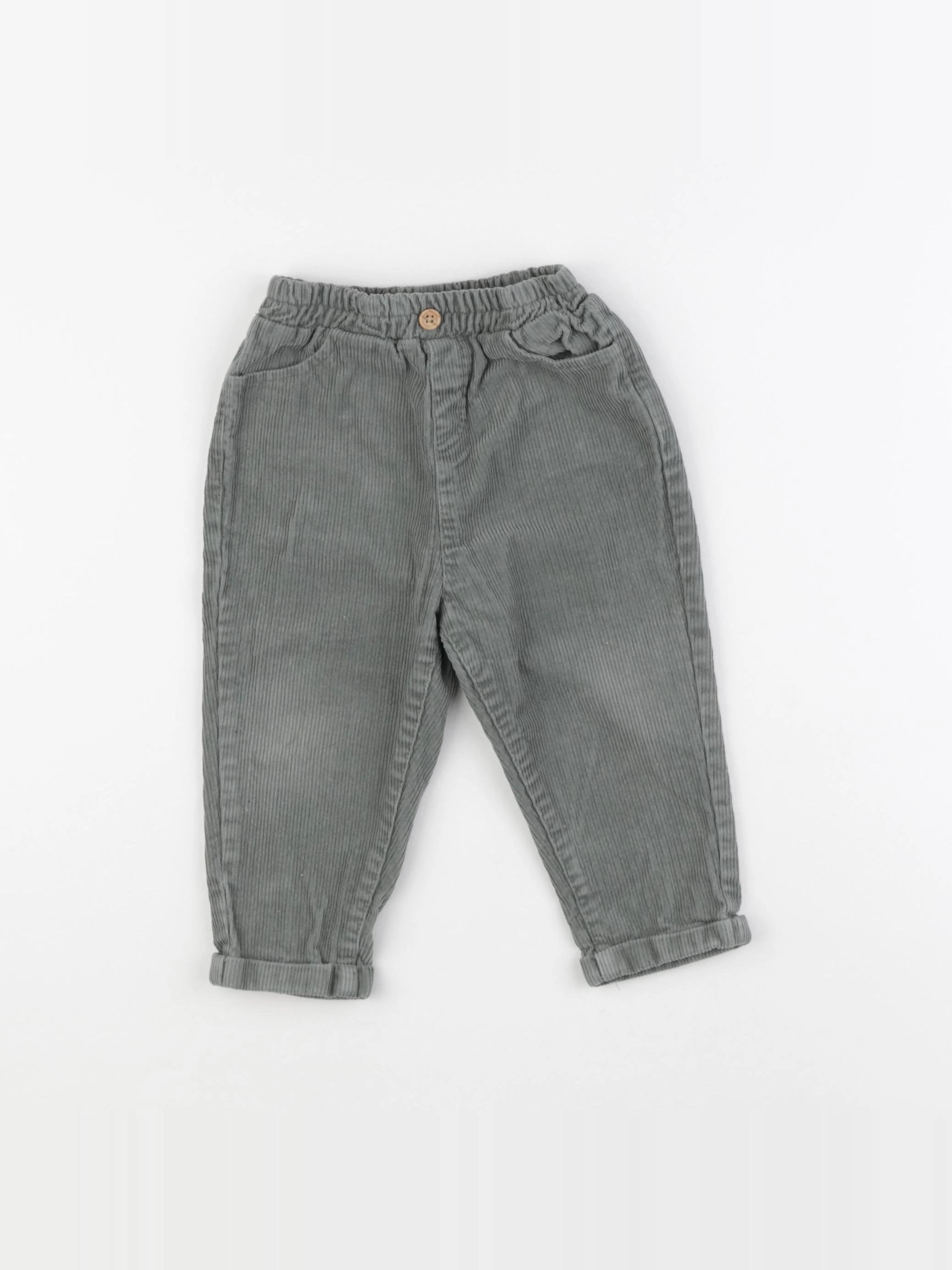 Vertbaudet - pantalon vert - 18 mois