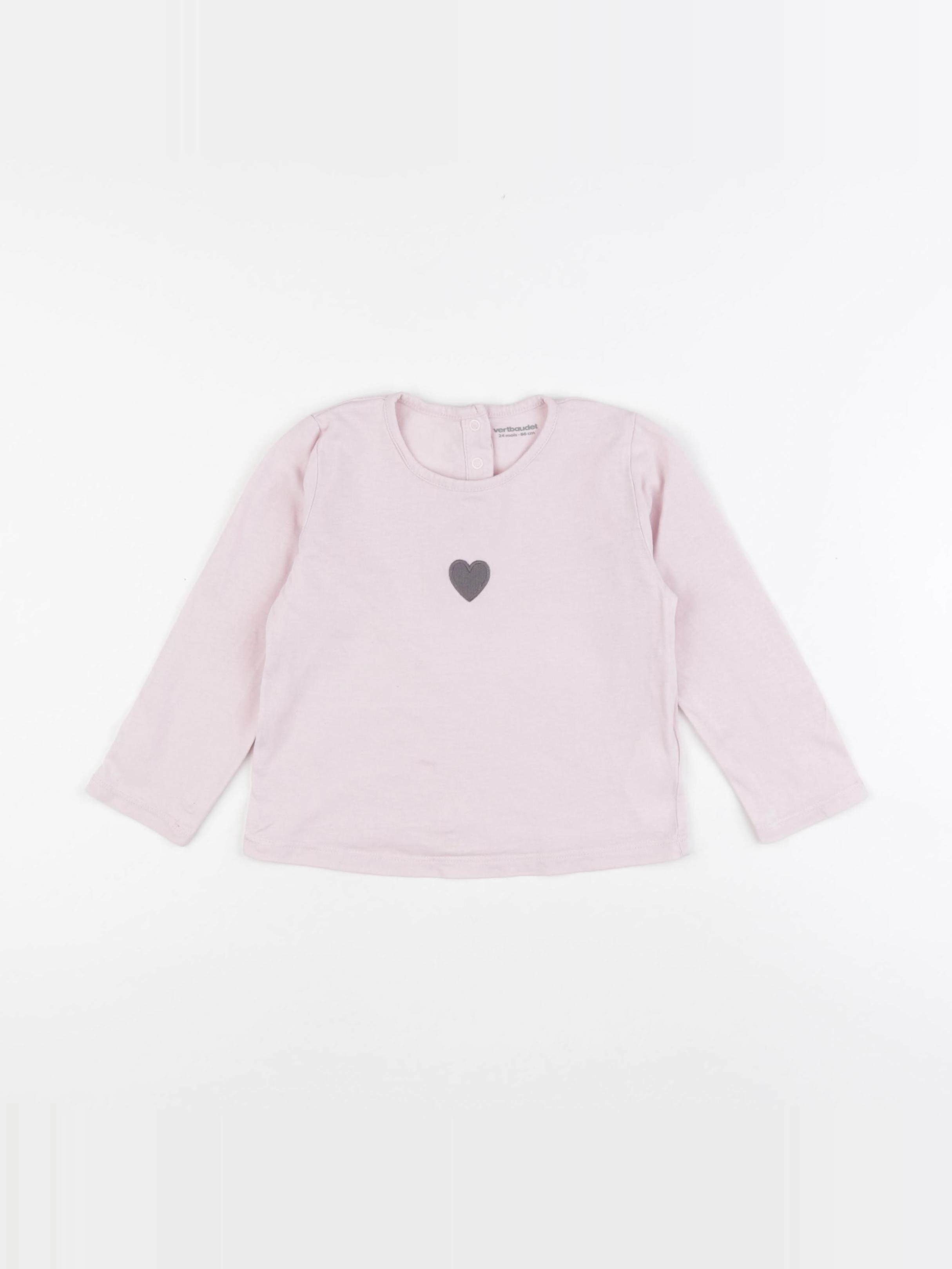 Vertbaudet - tee-shirt rose - 24 mois
