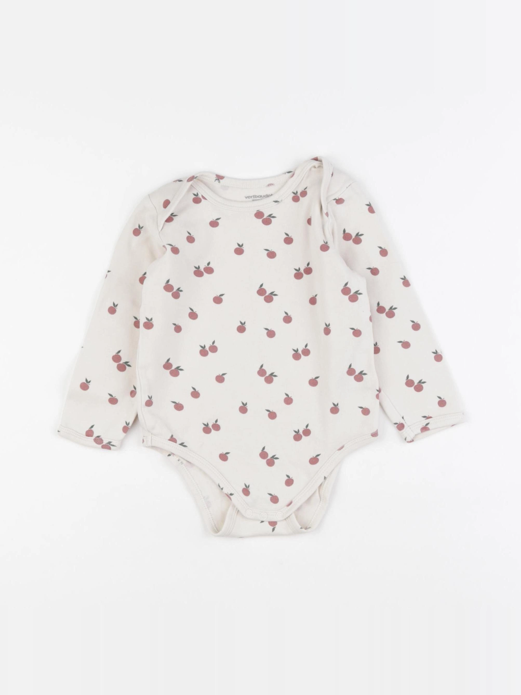 Vertbaudet - body beige, rouge - 36 mois