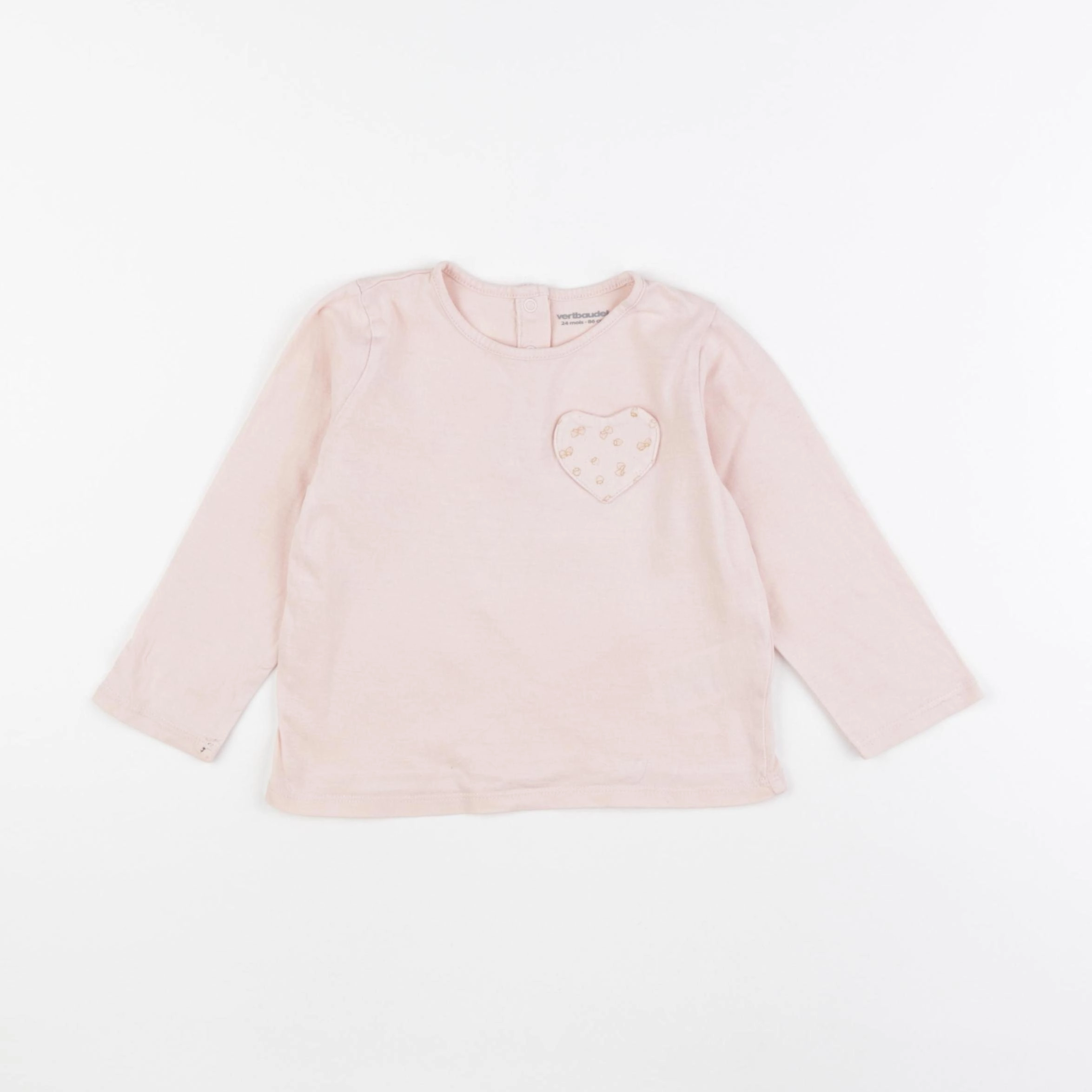 Vertbaudet - tee-shirt rose - 24 mois