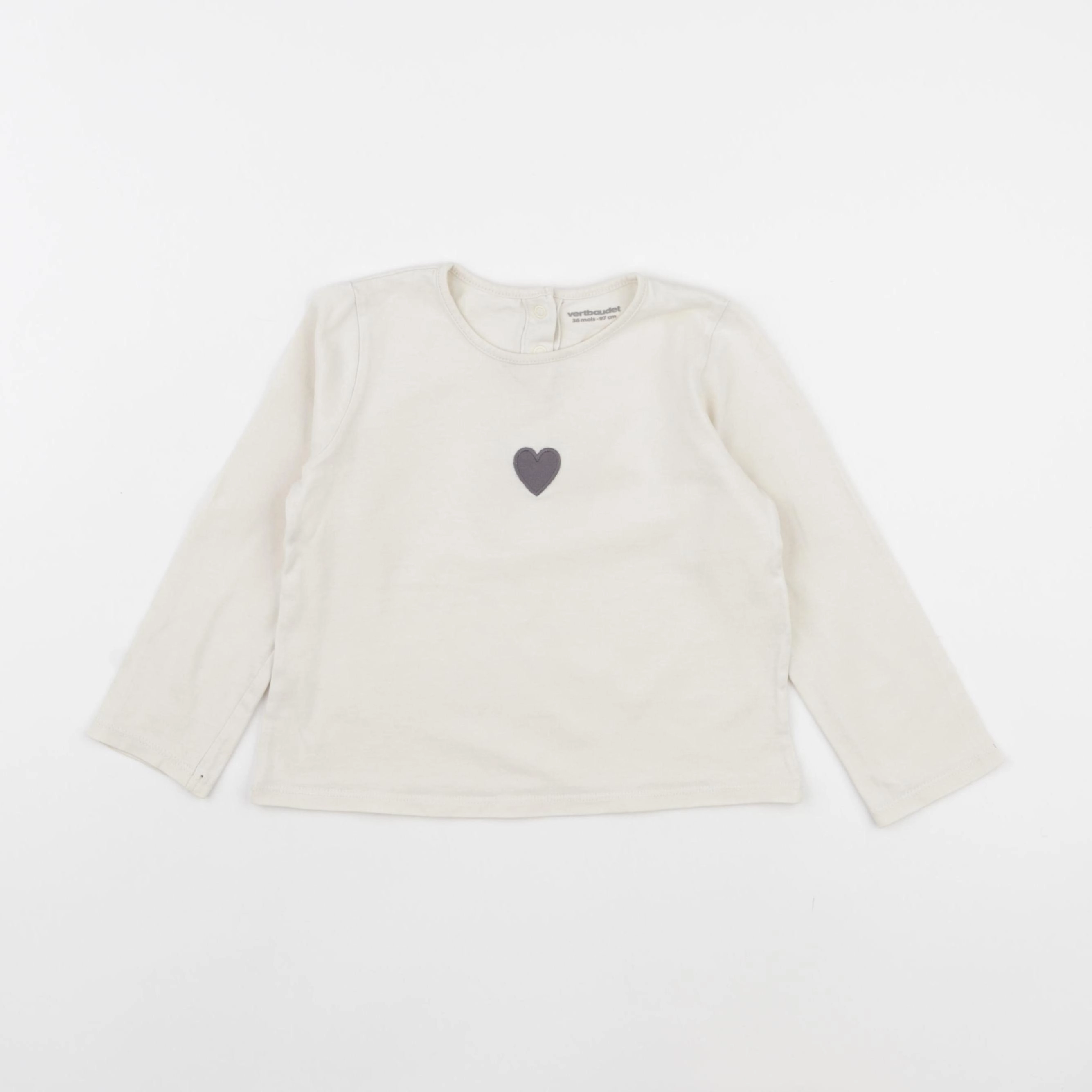 Vertbaudet - tee-shirt beige - 36 mois