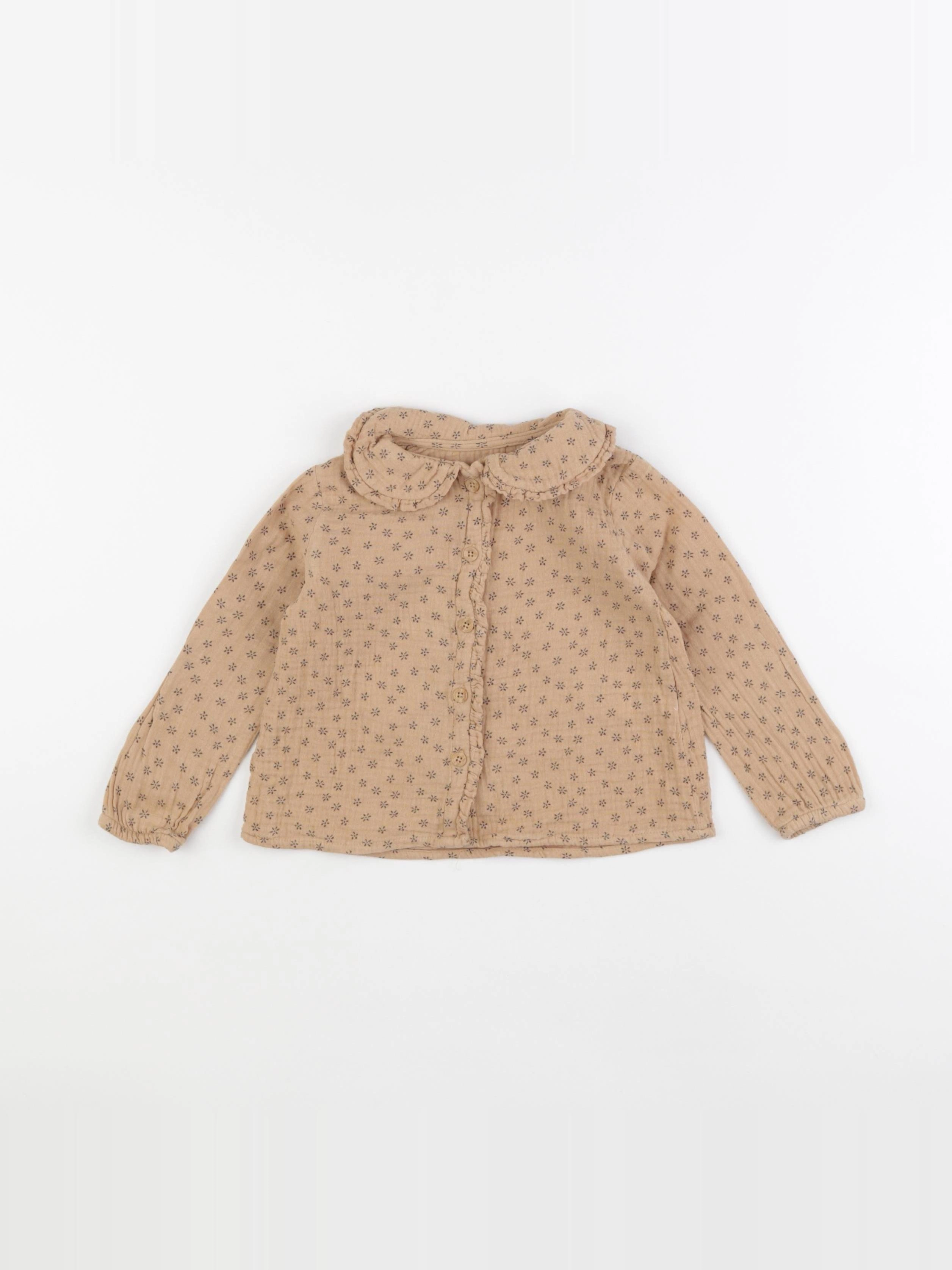 Vertbaudet - blouse marron - 2 ans