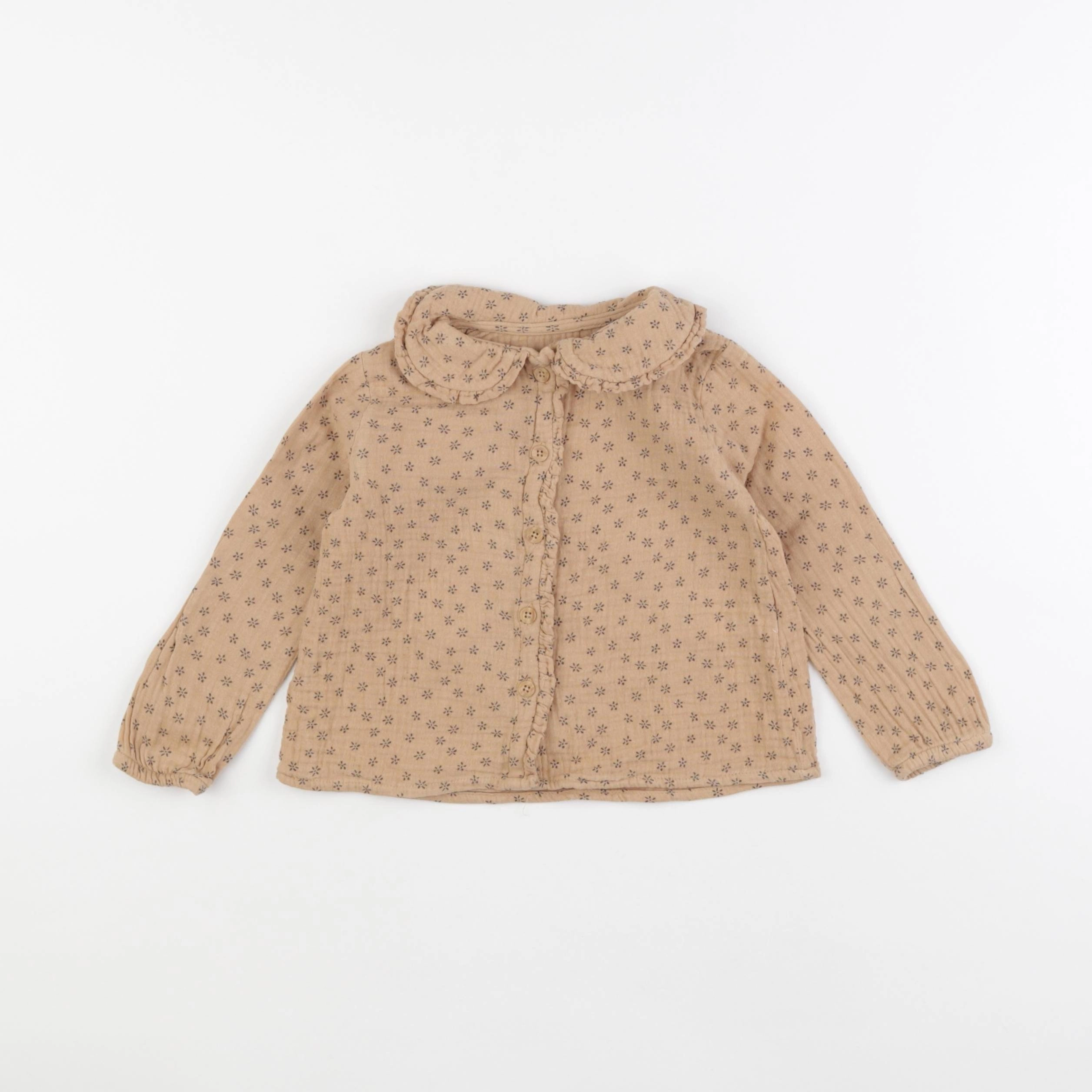 Vertbaudet - blouse marron - 2 ans