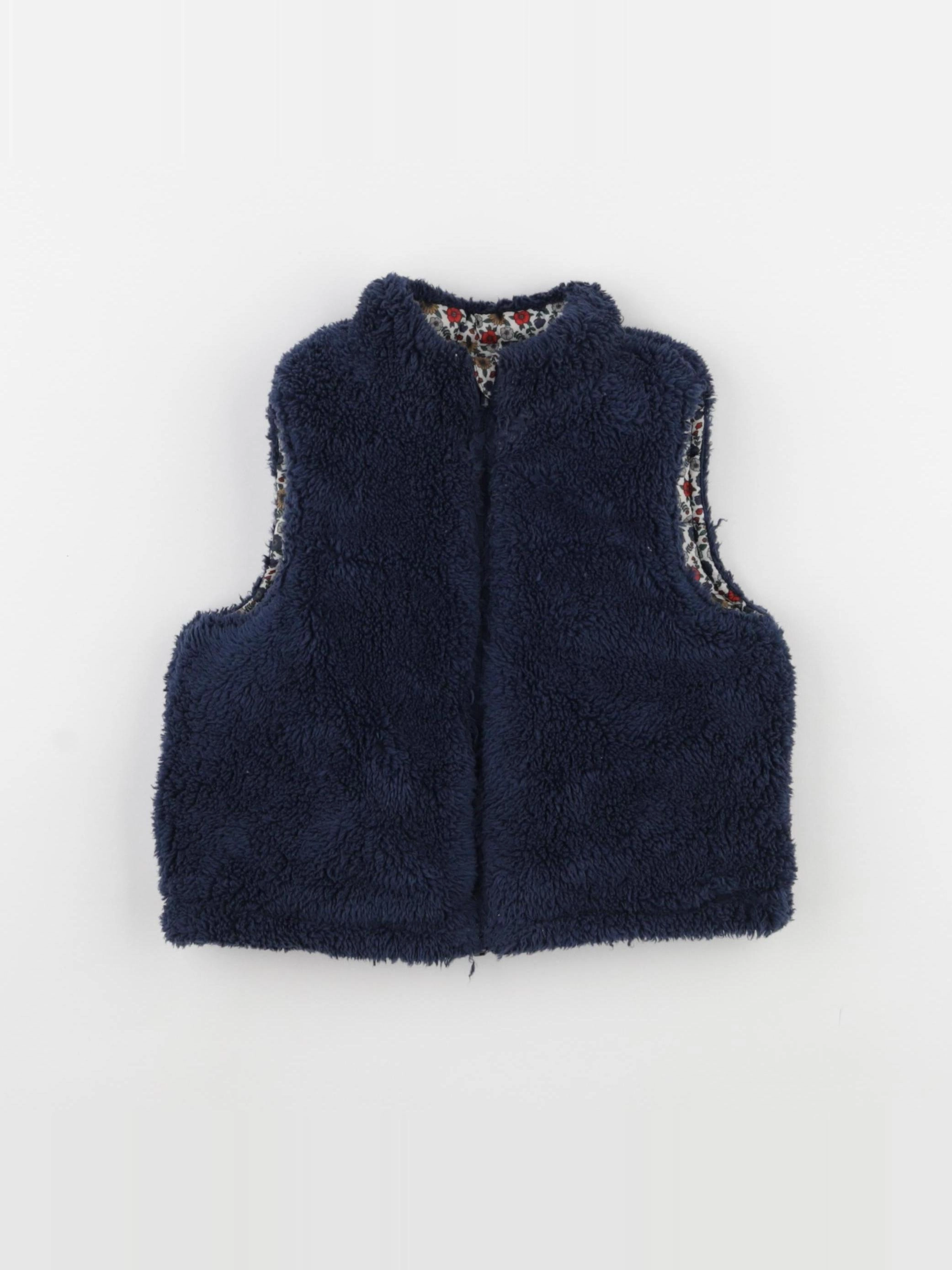 Boutchou - doudoune réversible bleu - 12 mois