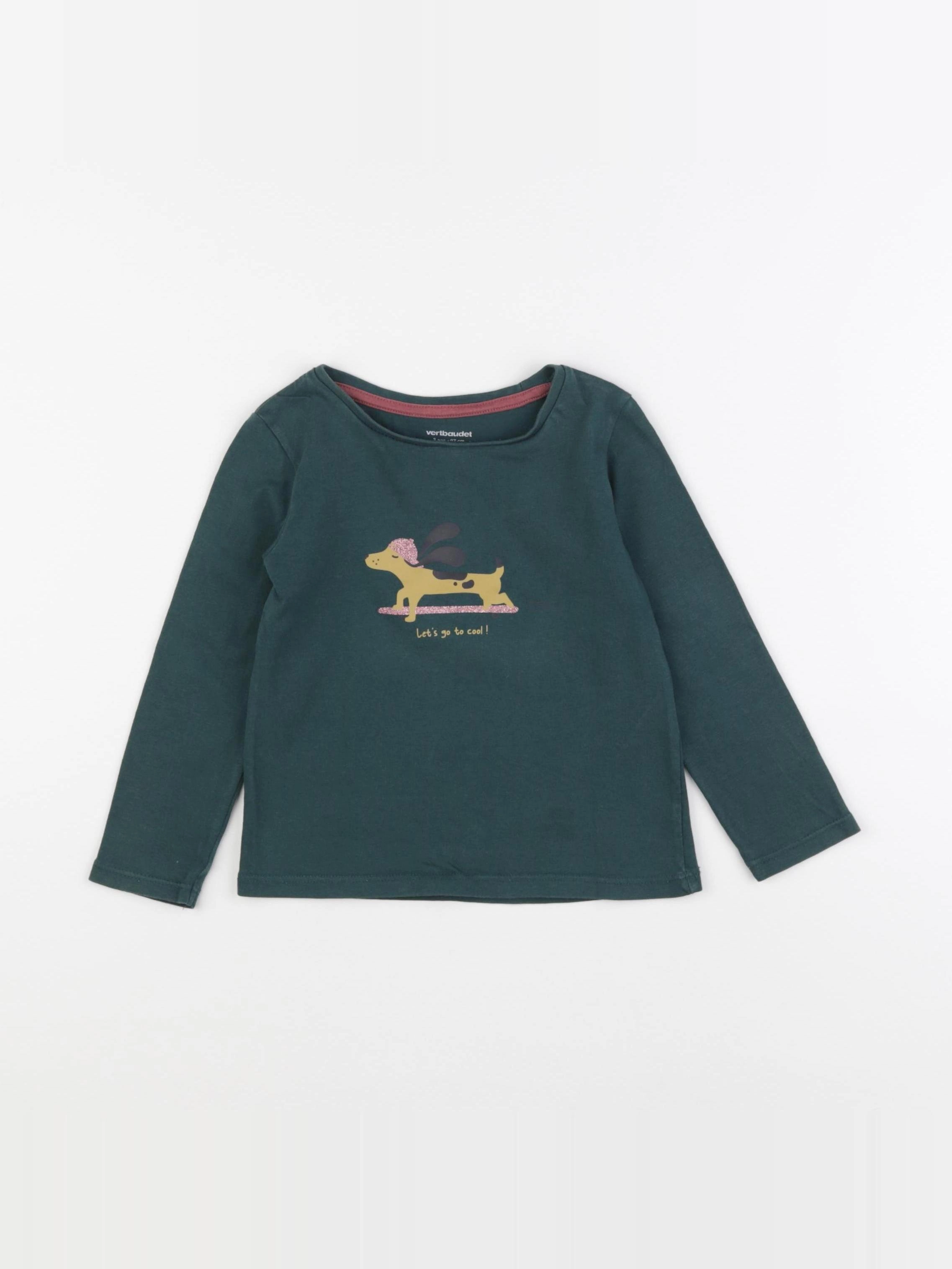 Vertbaudet - tee-shirt vert - 3 ans