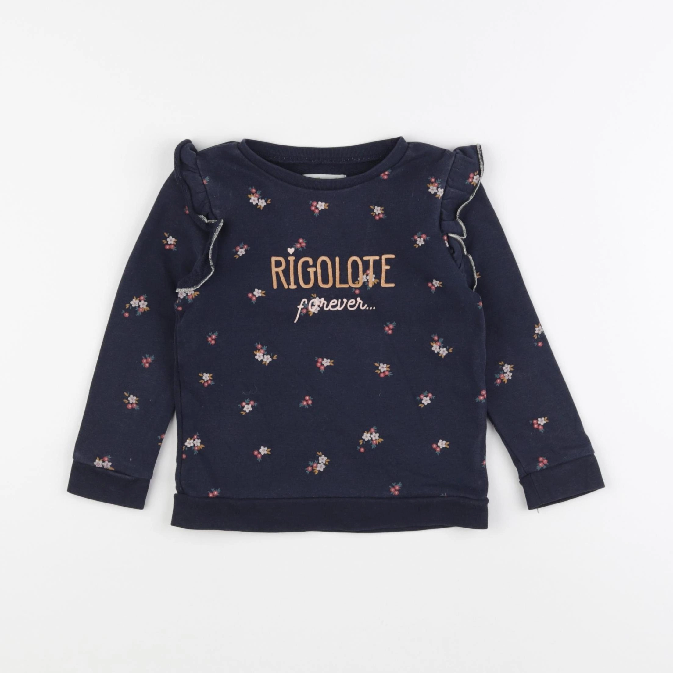 Vertbaudet - sweat bleu - 3 ans