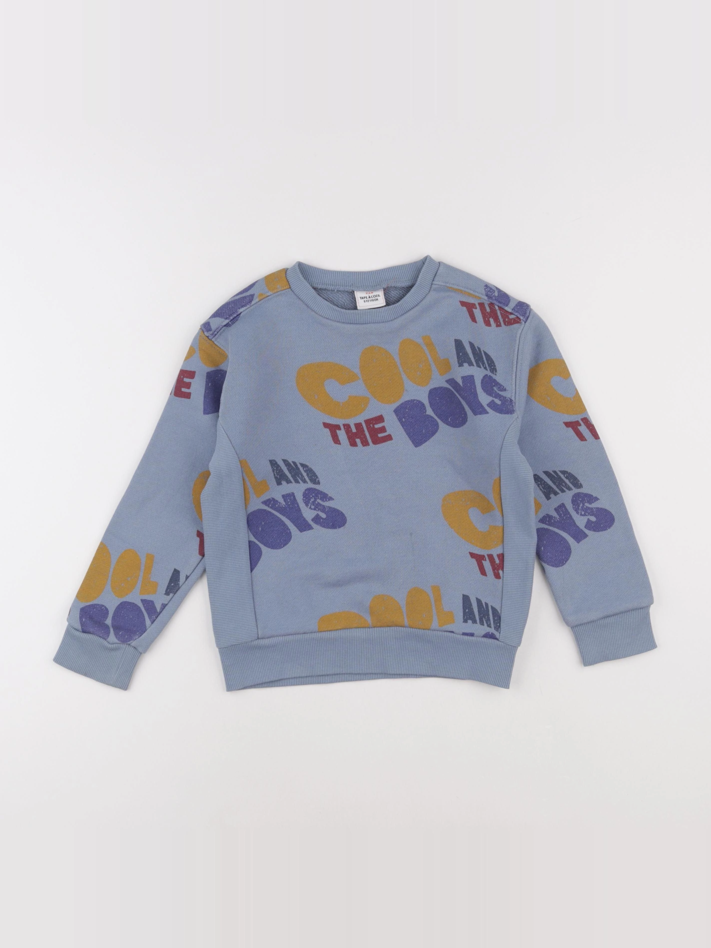 Tape à l'oeil - sweat bleu - 5 ans