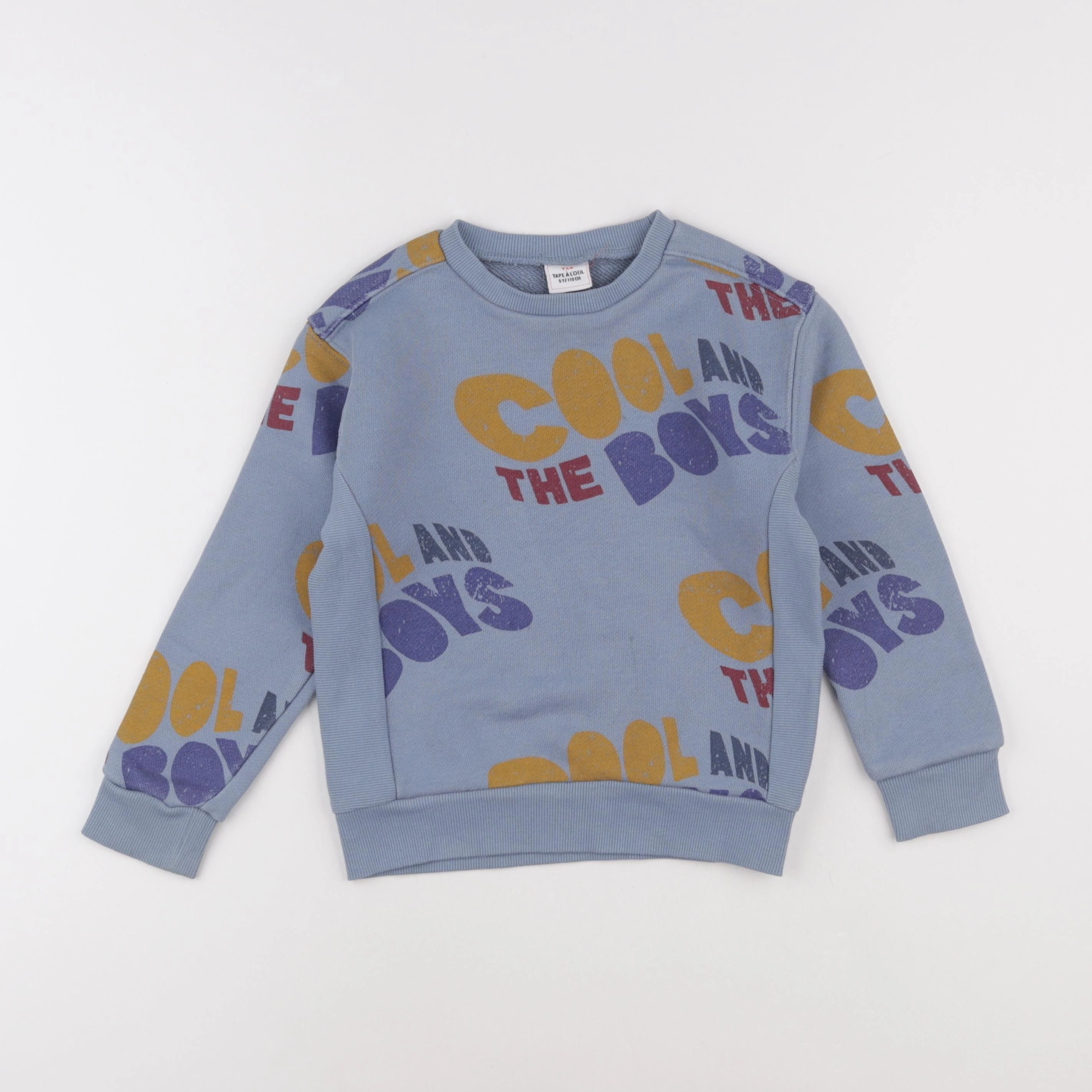 Tape à l'oeil - sweat bleu - 5 ans