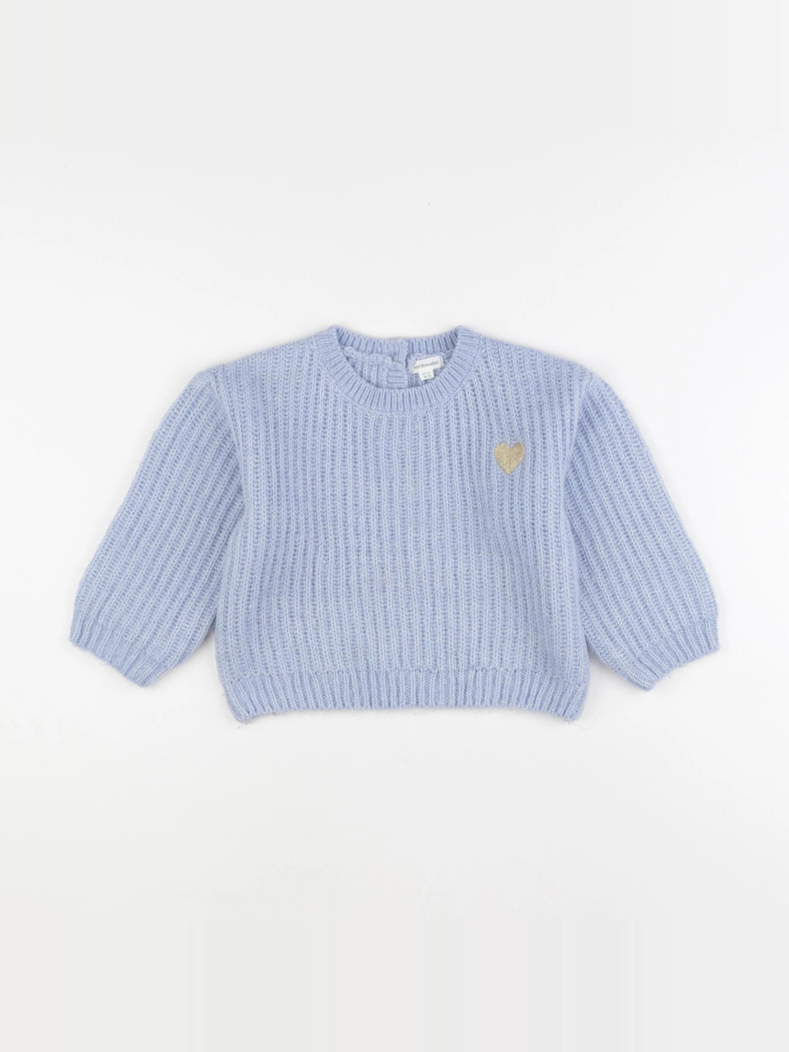 Vertbaudet - pull bleu - 36 mois