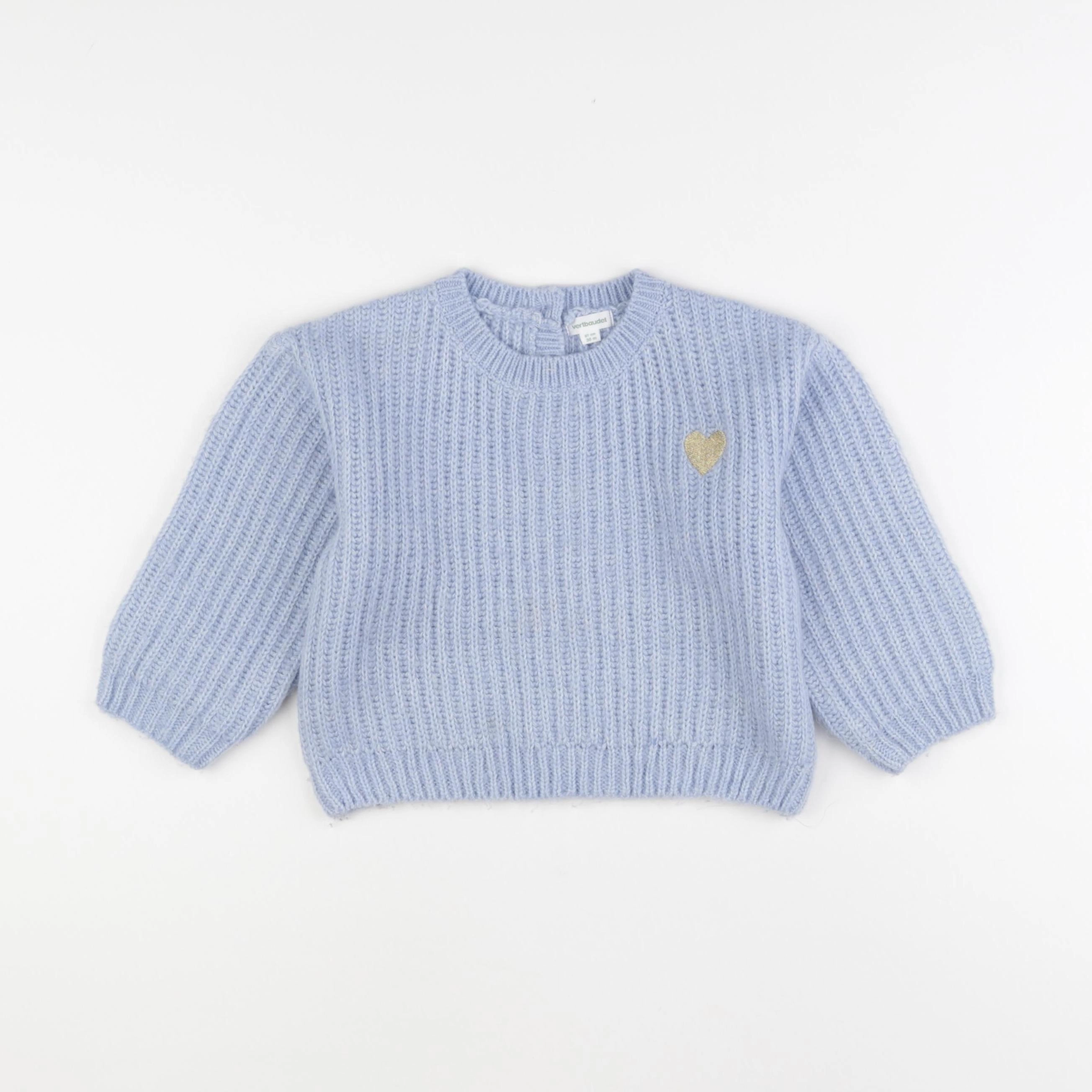 Vertbaudet - pull bleu - 36 mois