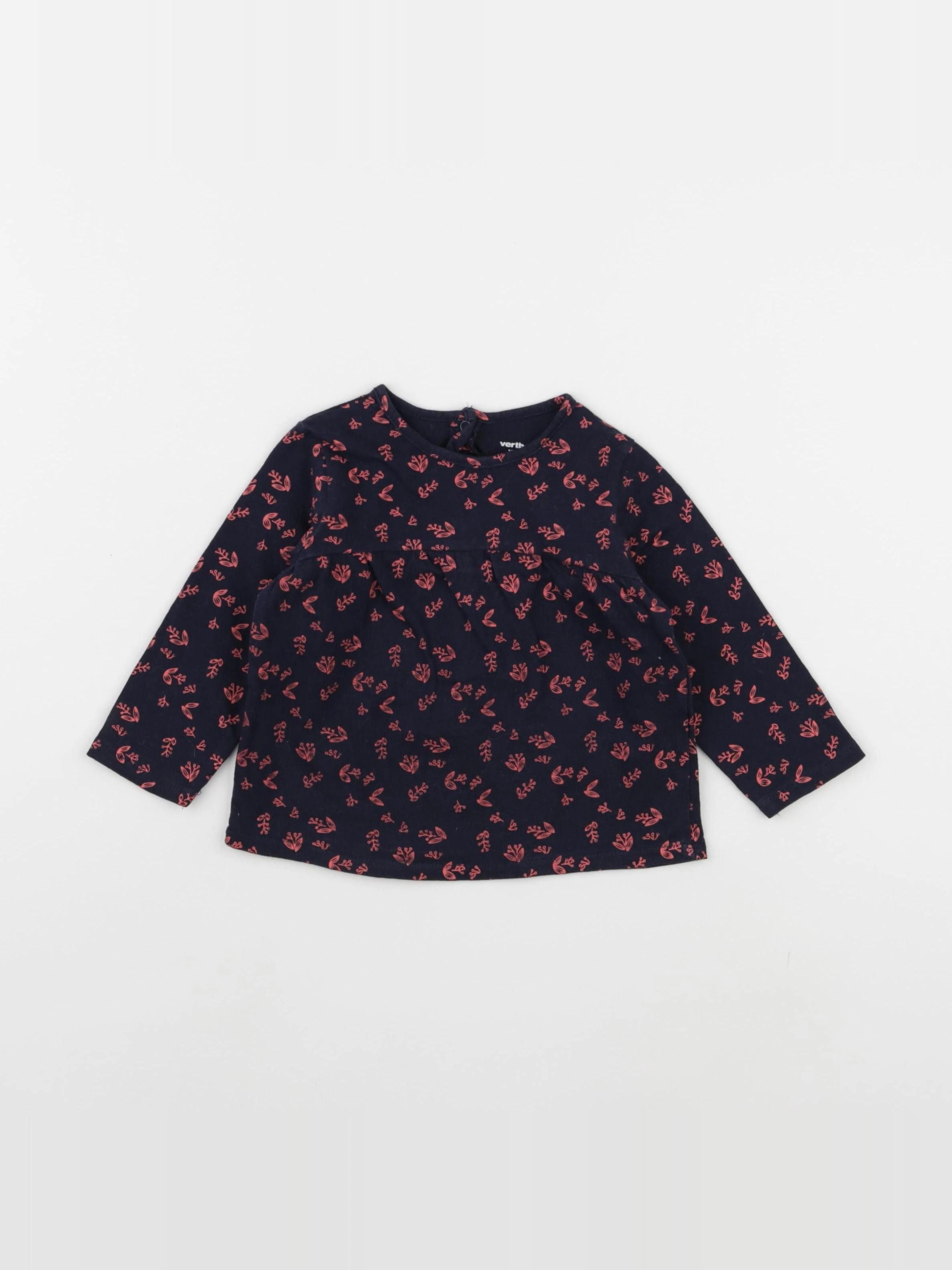 Vertbaudet - tee-shirt bleu - 12 mois