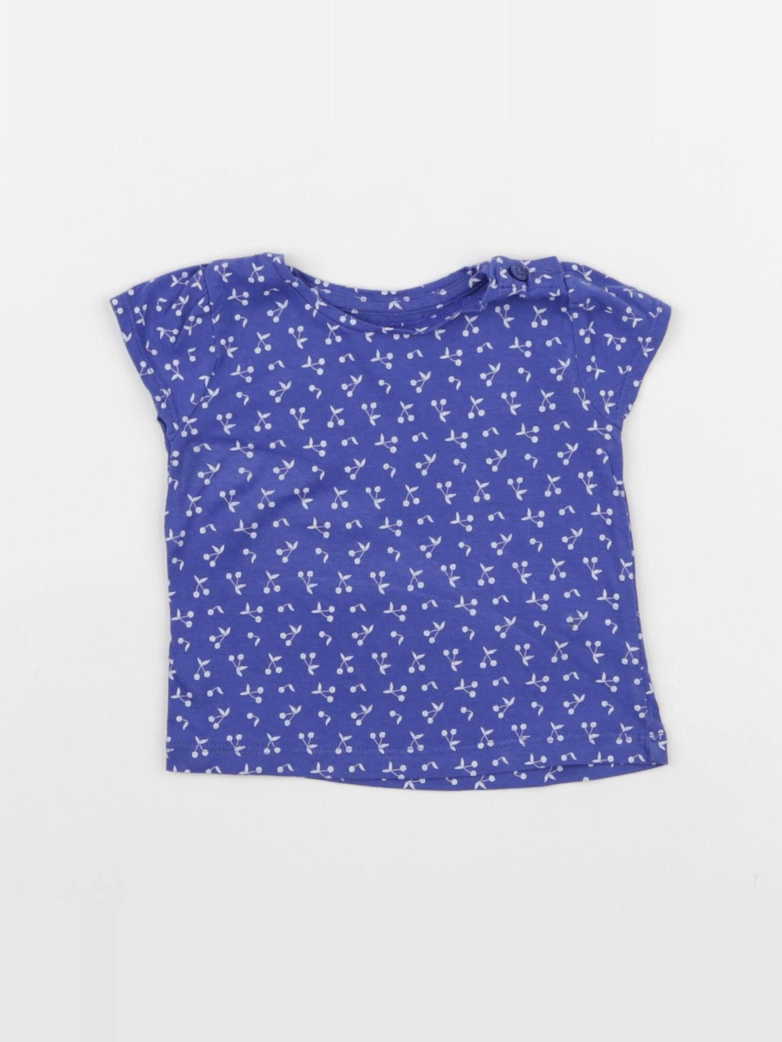 Vertbaudet - tee-shirt bleu - 6 mois
