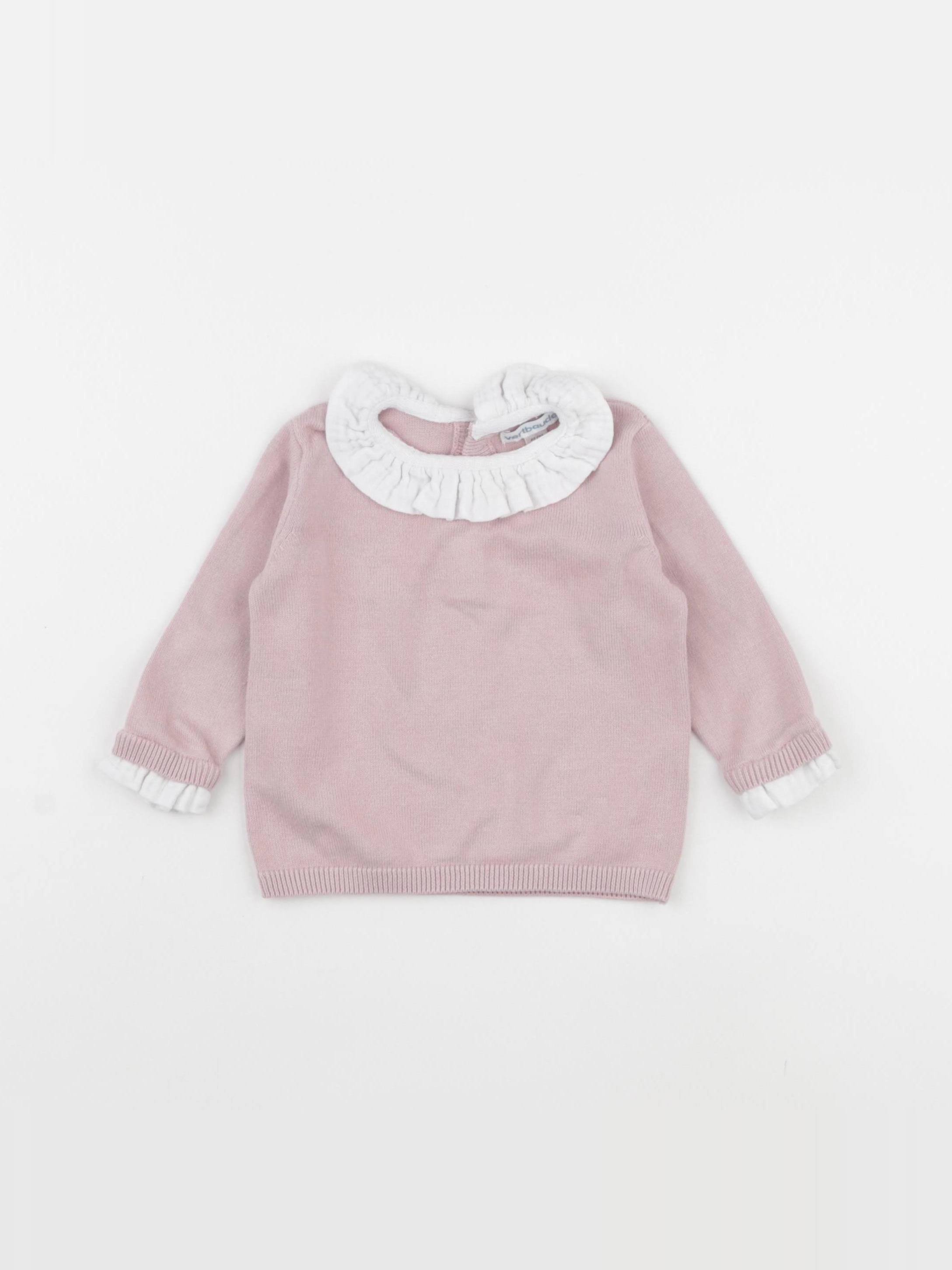 Vertbaudet - pull rose - 6 mois