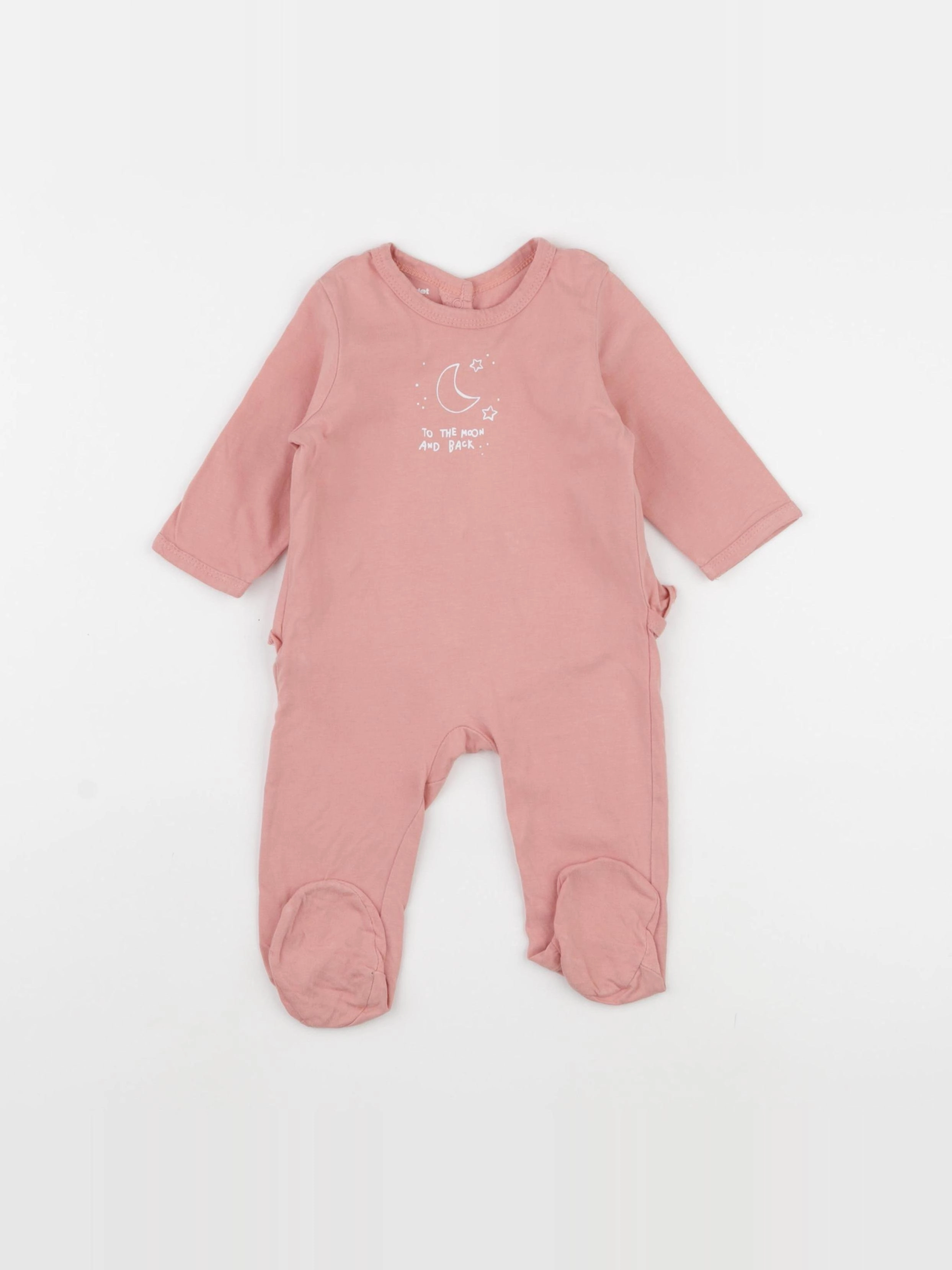 Vertbaudet - pyjama coton rose - 6 mois