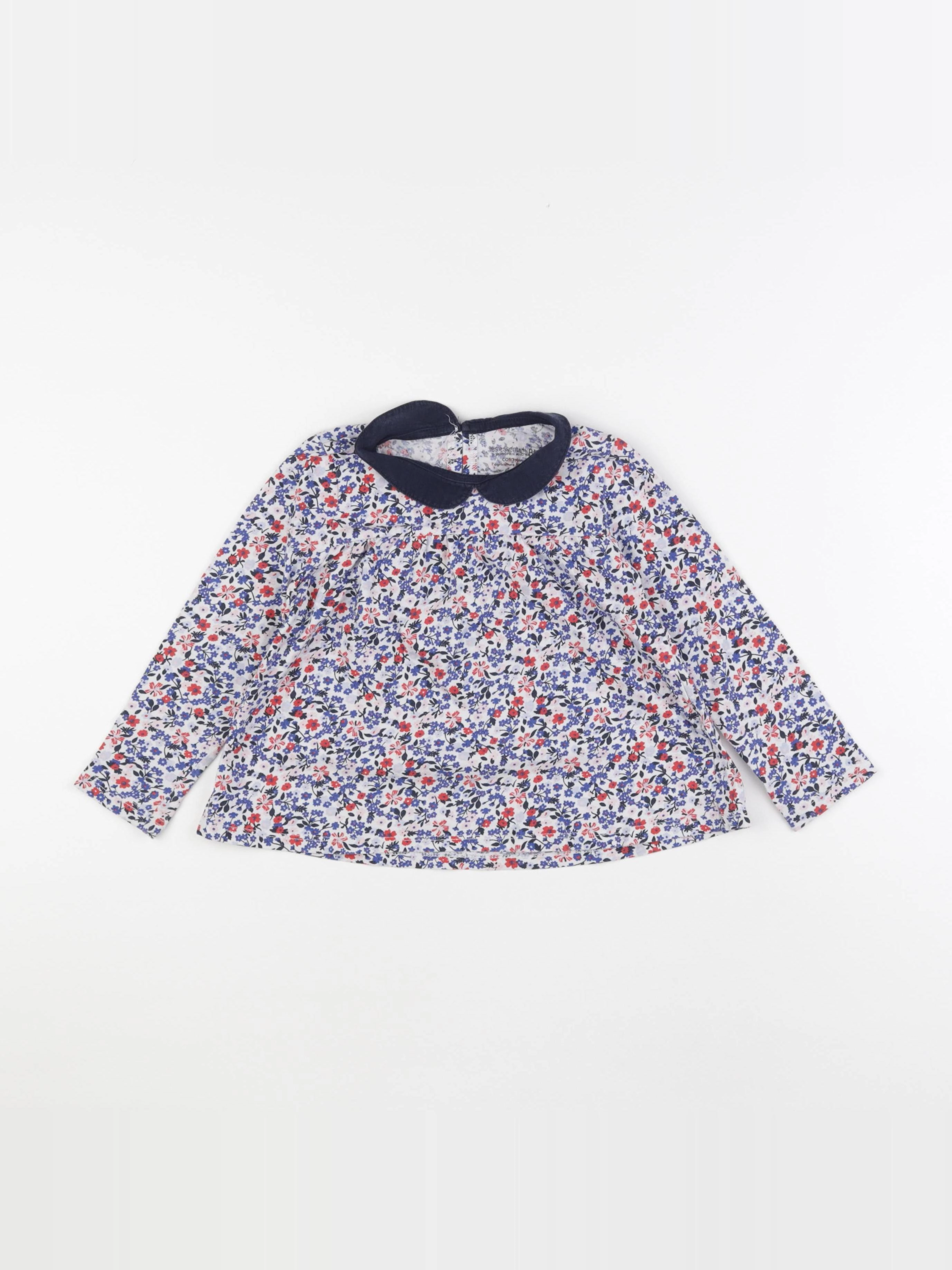 Monoprix - tee-shirt bleu - 4 ans