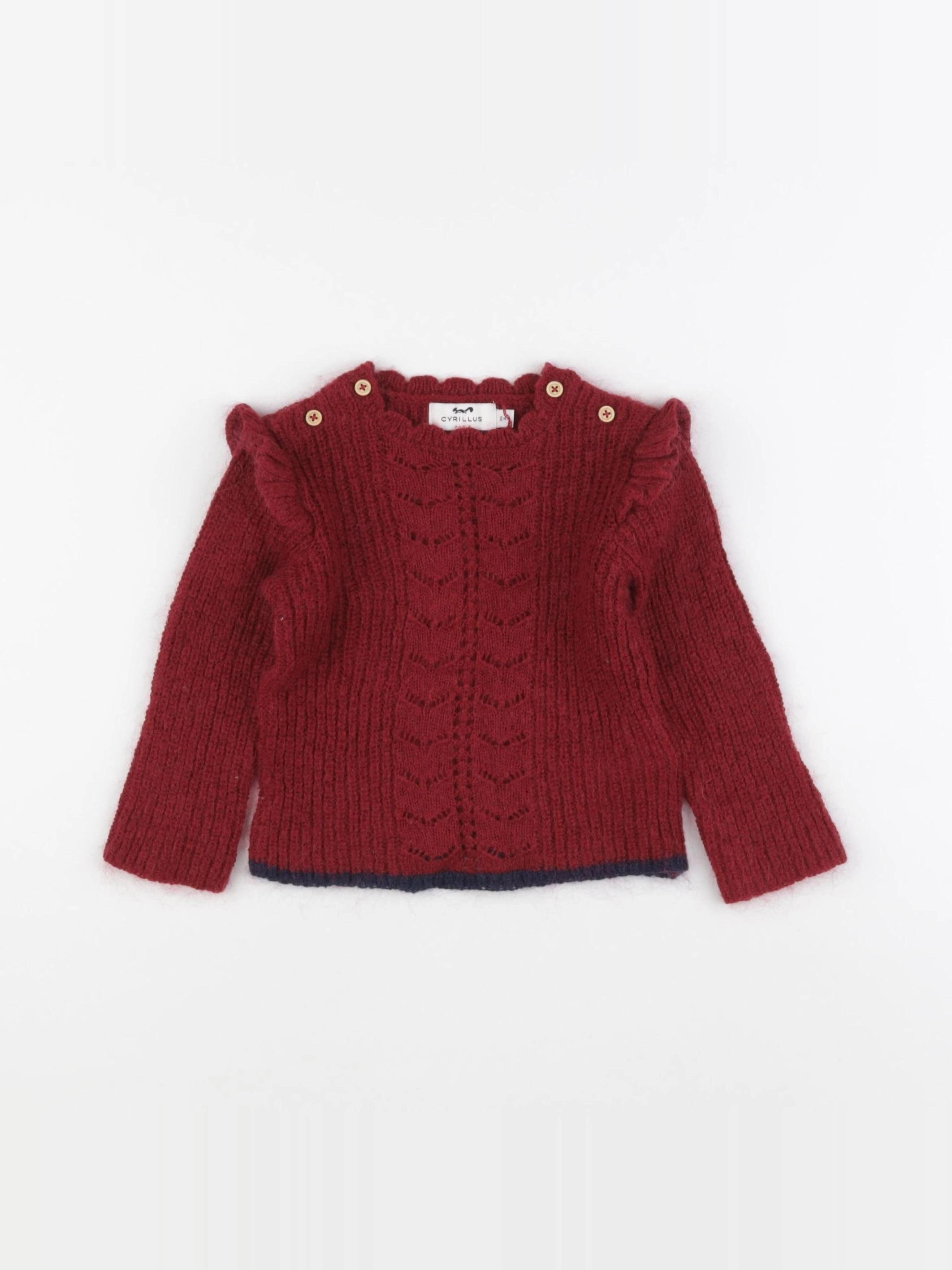 Cyrillus - pull rouge - 24 mois
