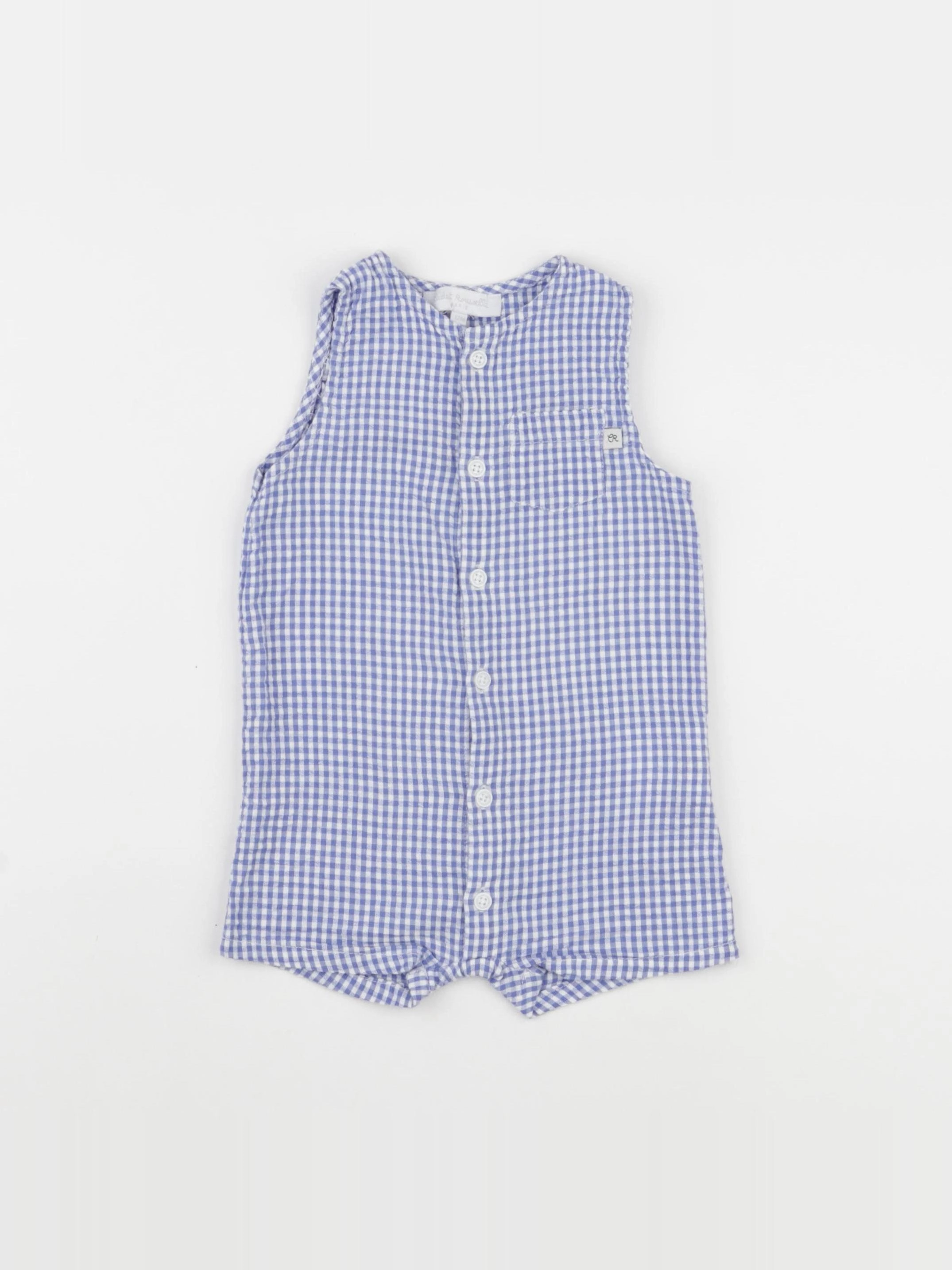 Cadet Rousselle - combinaison coton bleu - 12 mois