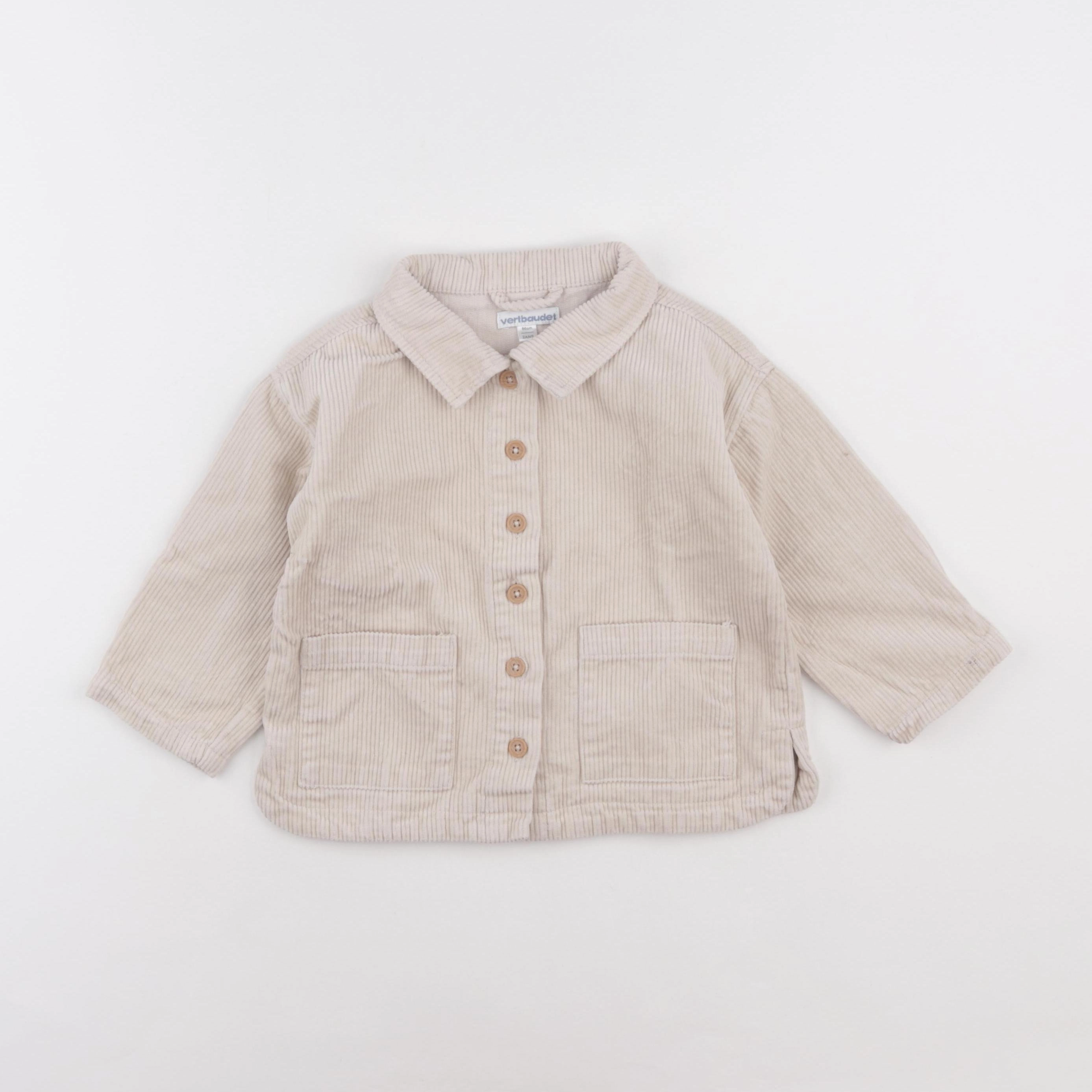 Vertbaudet - chemise beige - 24 mois