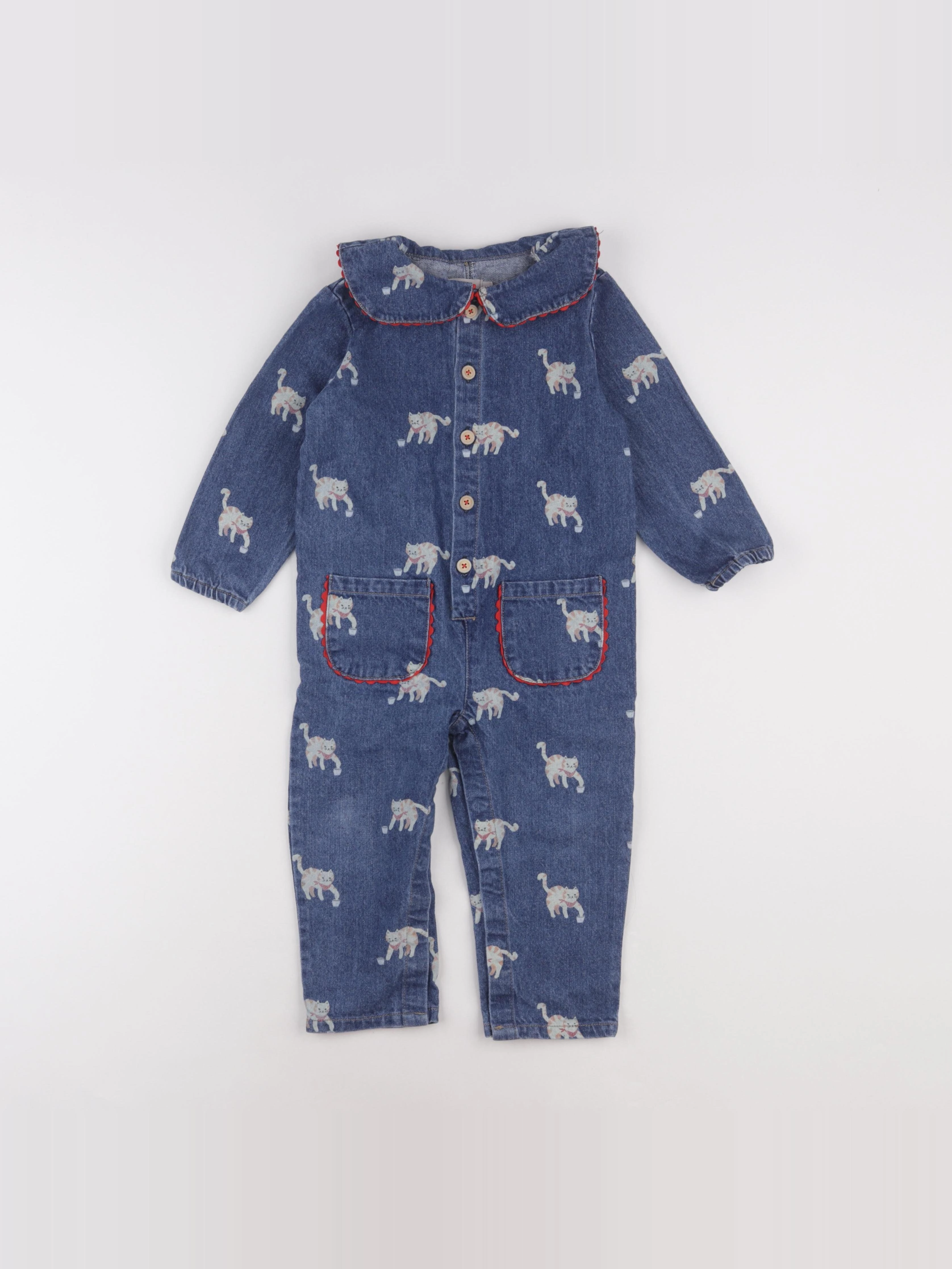 Boutchou - combinaison bleu - 24 mois