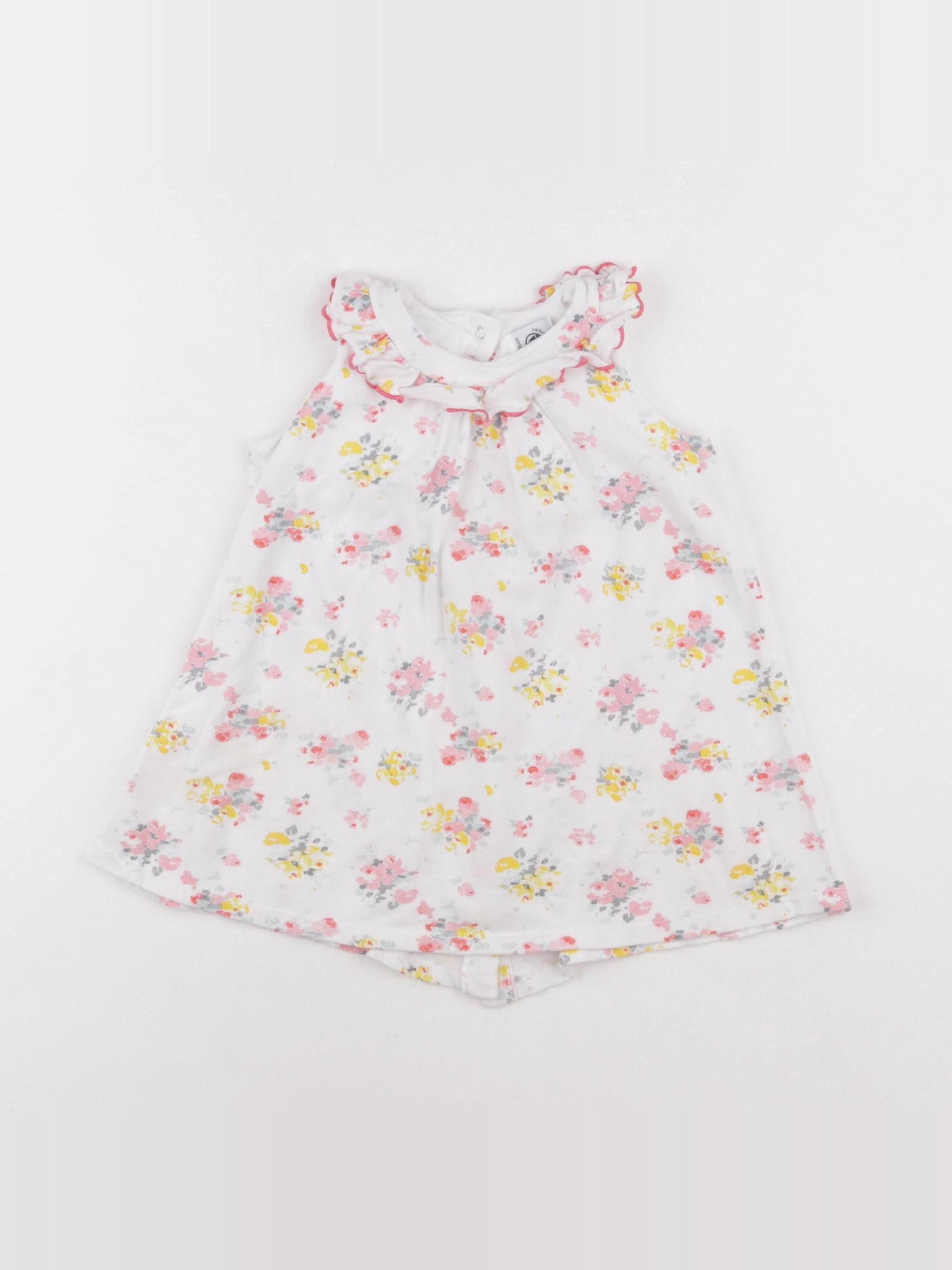 Petit Bateau - robe blanc - 24 mois