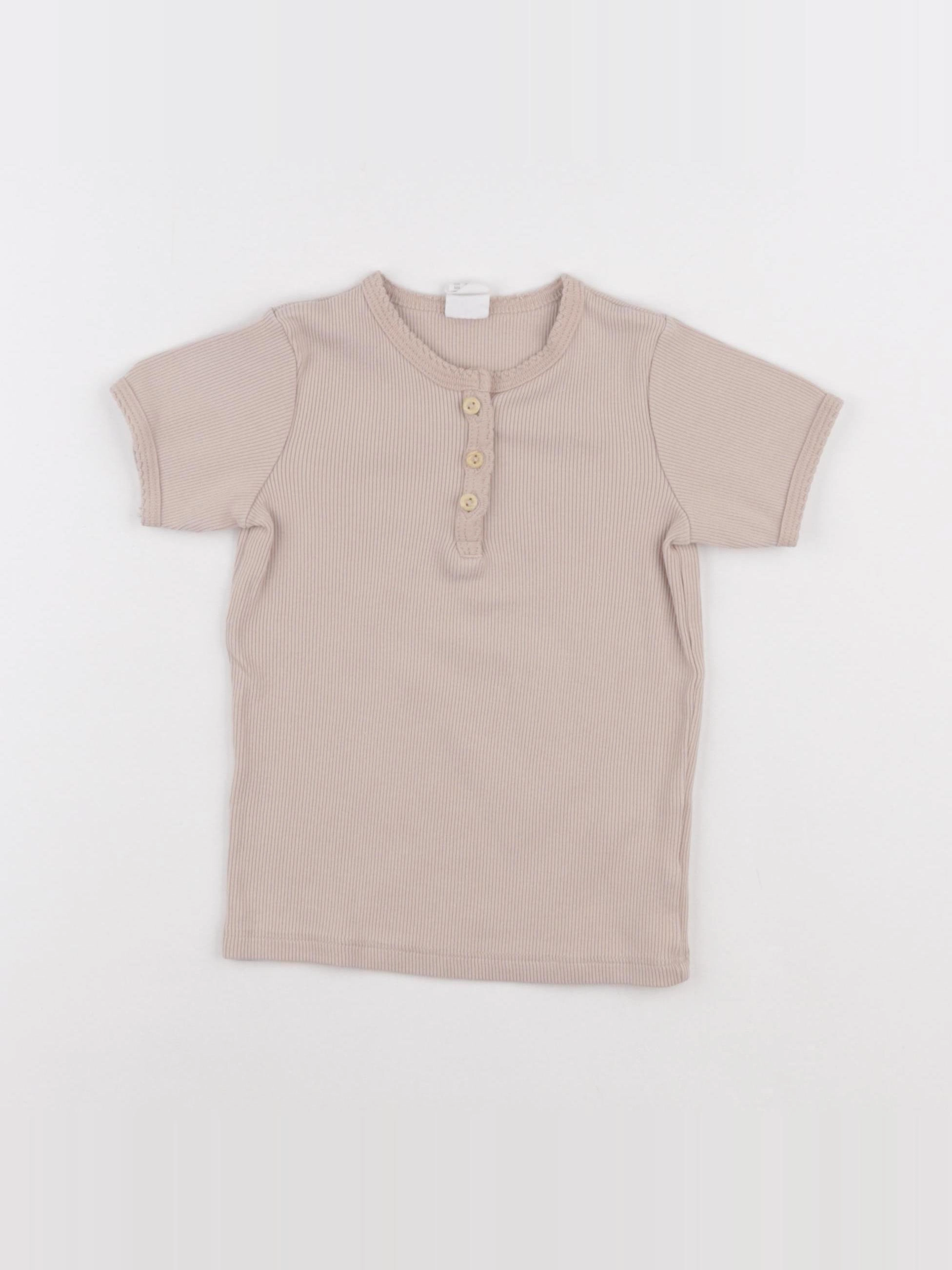 H&M - tee-shirt beige - 18/24 mois