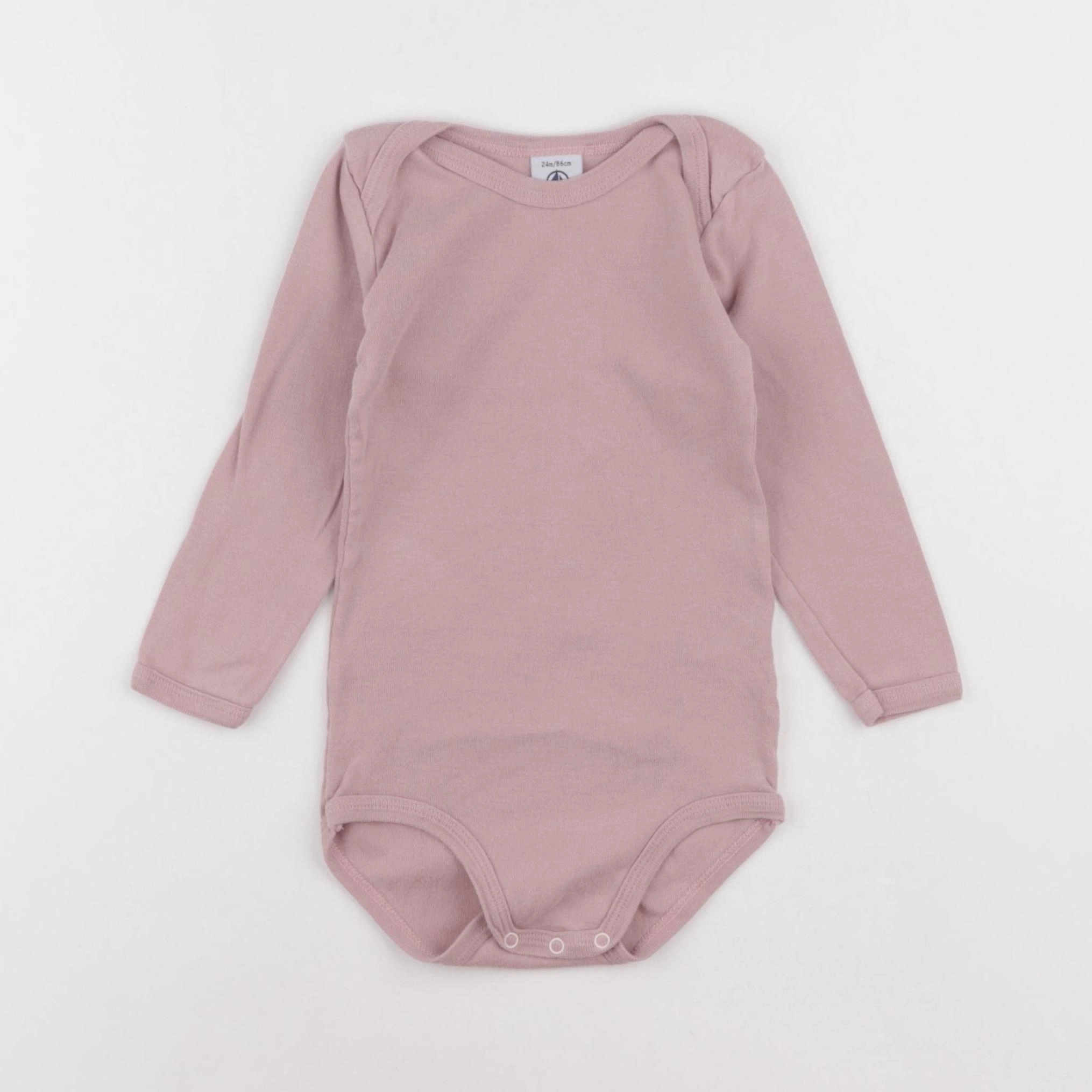 Petit Bateau - body rose - 24 mois