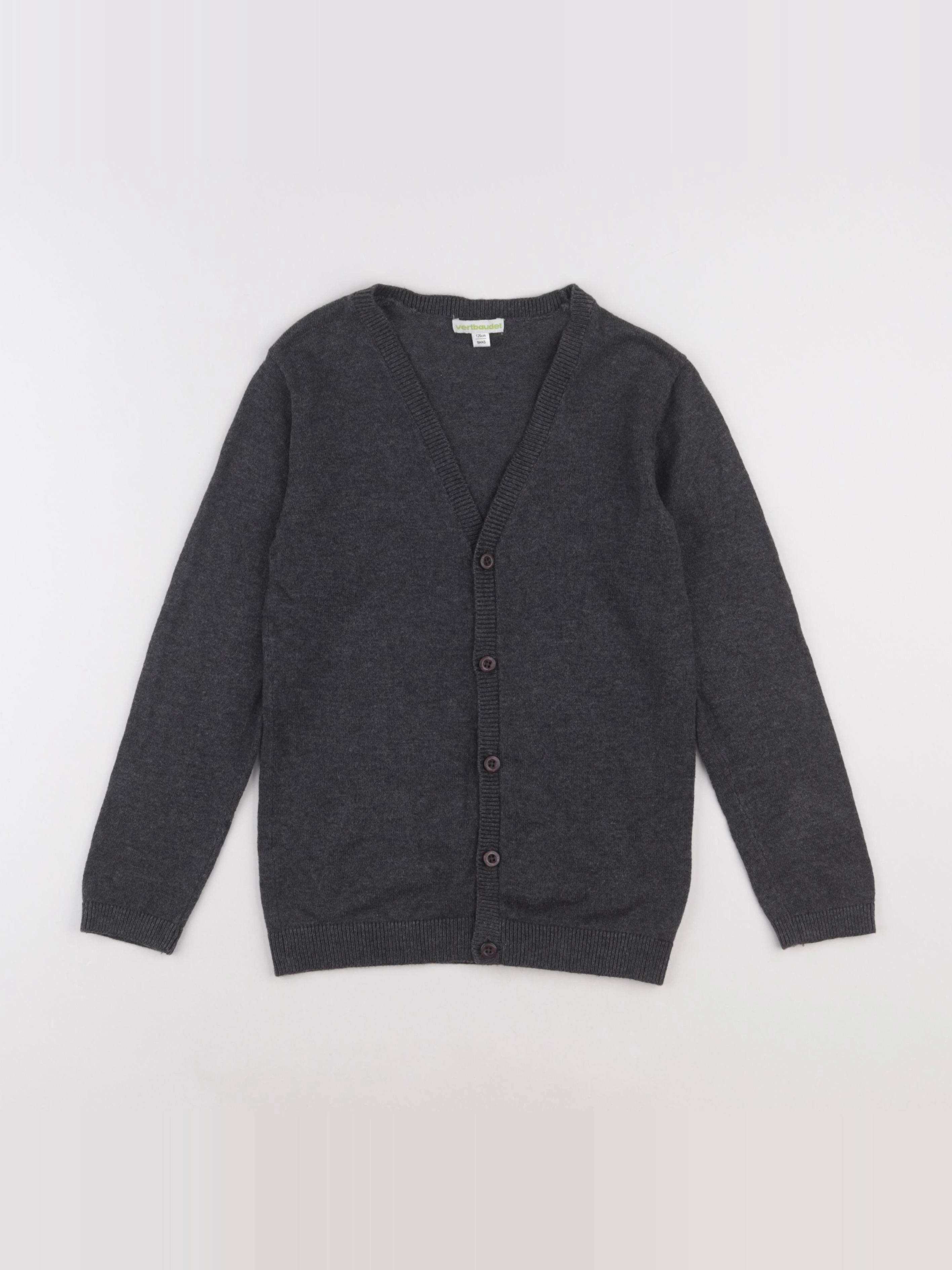 Vertbaudet - gilet gris - 8 ans