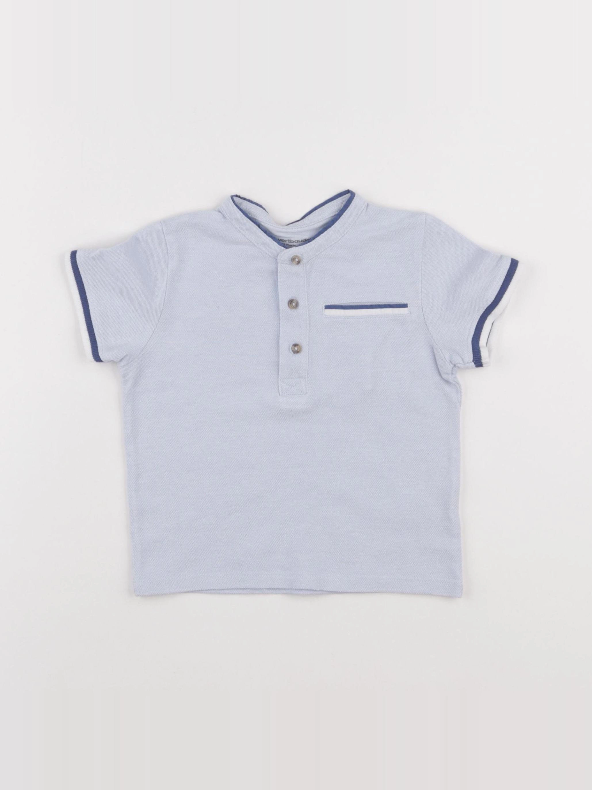 Vertbaudet - polo bleu - 36 mois