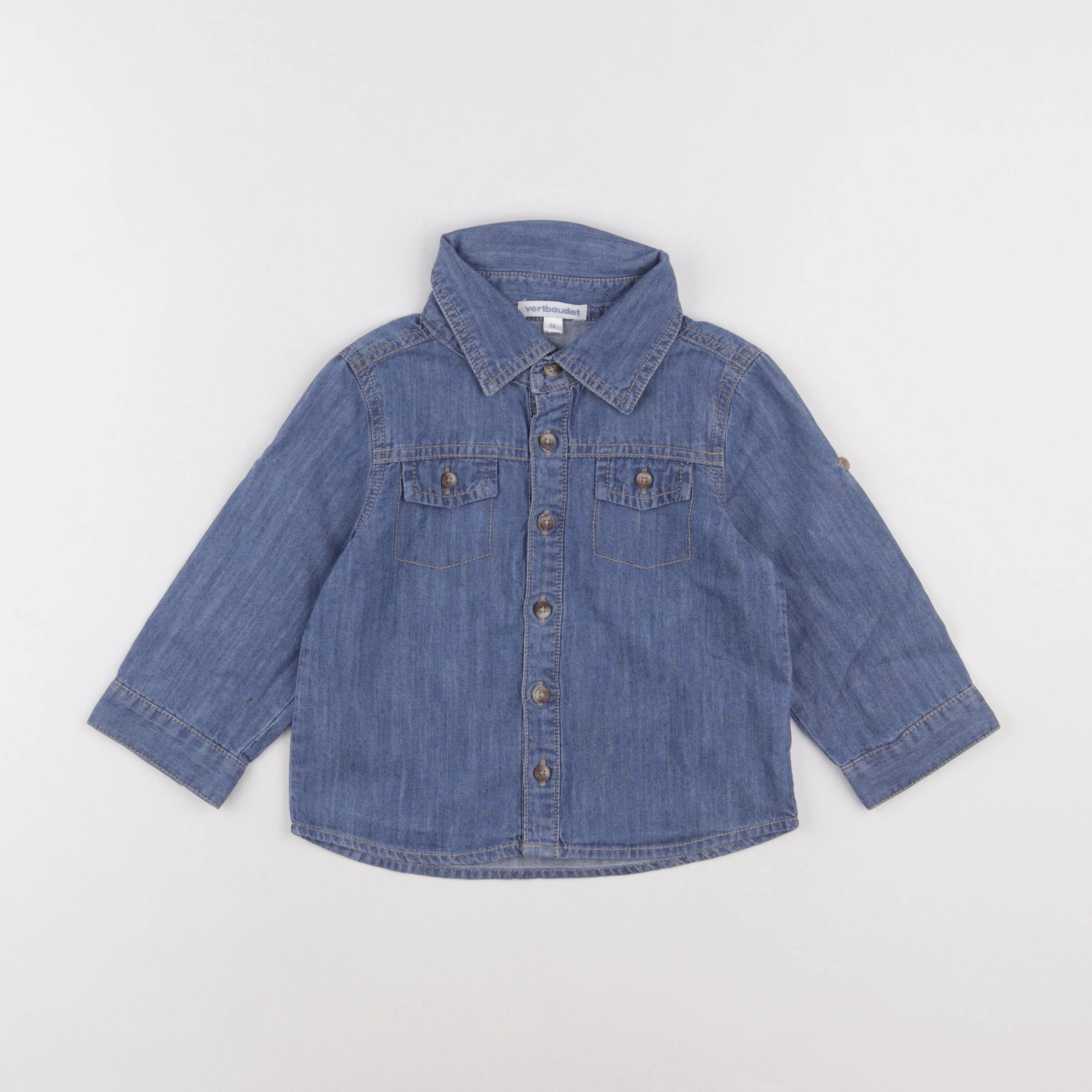 Vertbaudet - chemise bleu - 2 ans