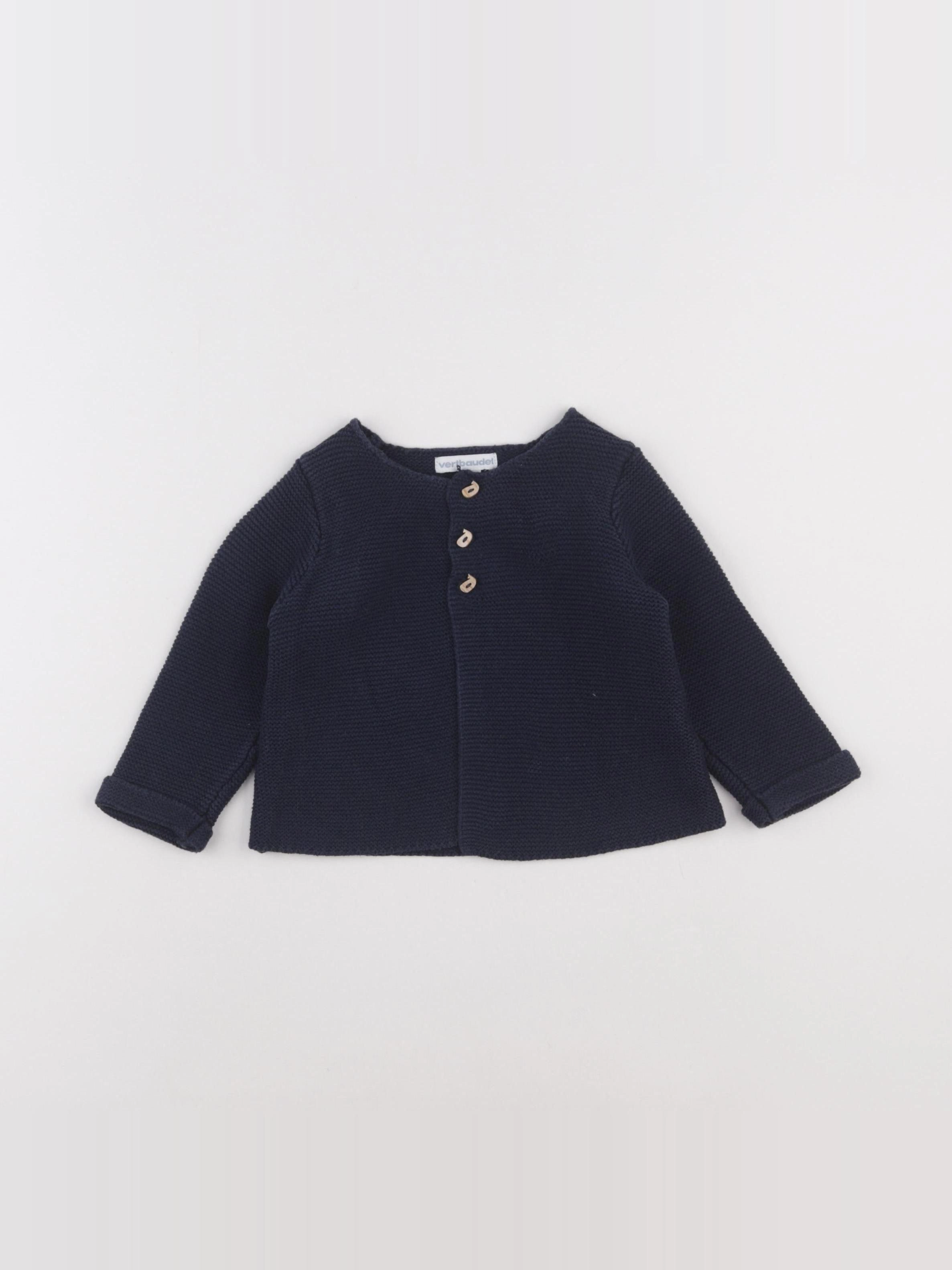 Vertbaudet - gilet bleu - 9 mois
