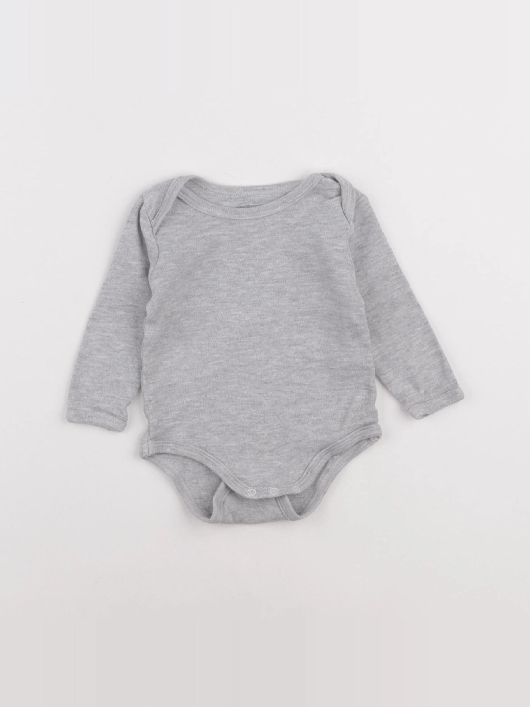 Vertbaudet - body gris - 6 mois