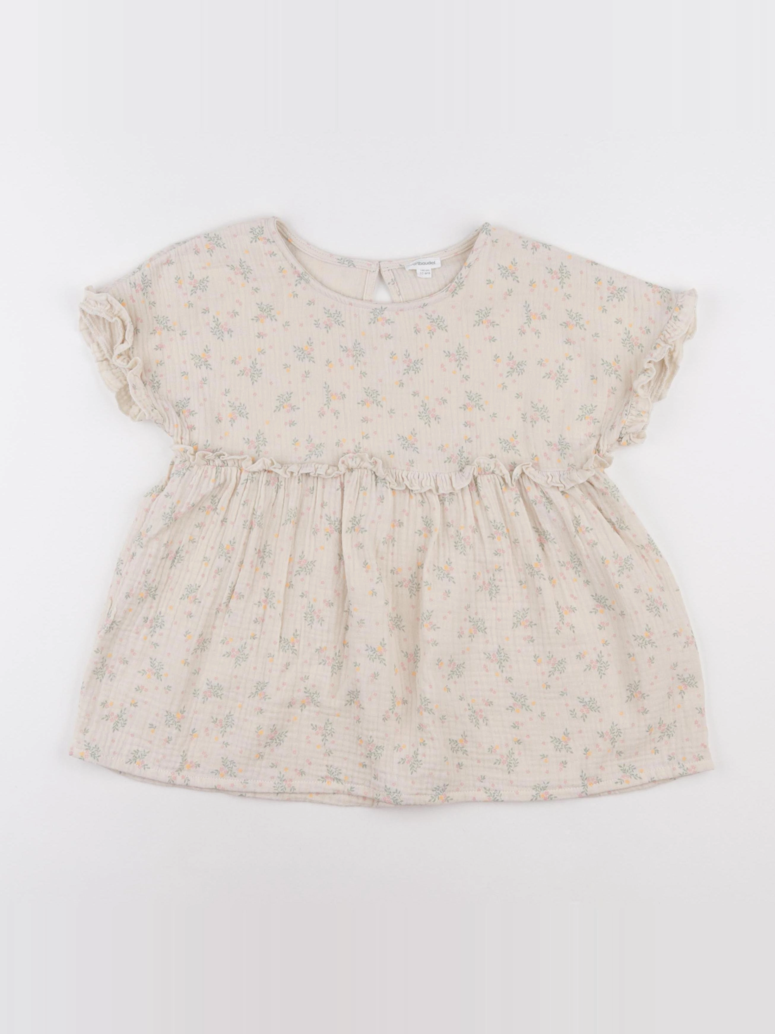Vertbaudet - blouse beige - 10 ans