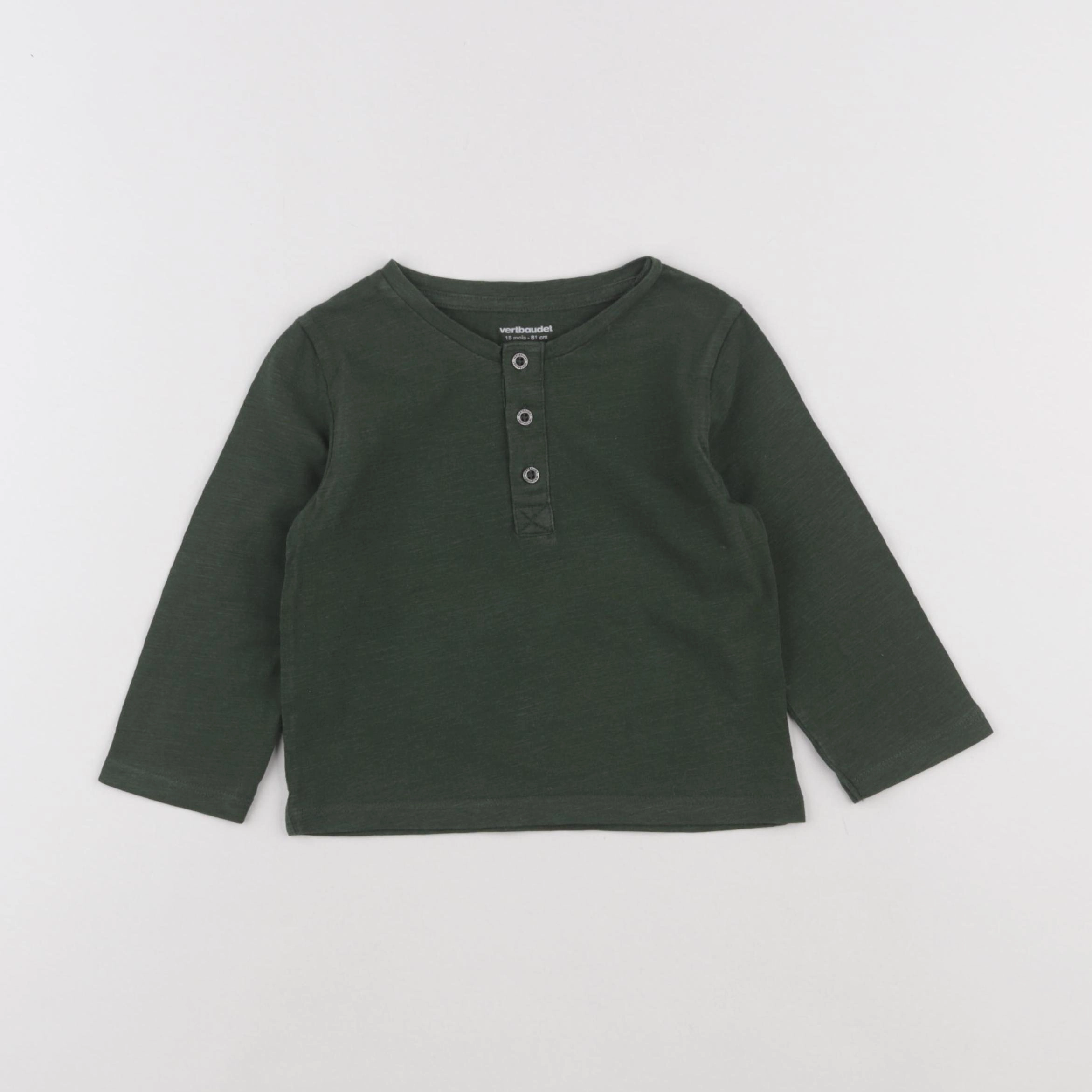 Vertbaudet - tee-shirt vert - 18 mois