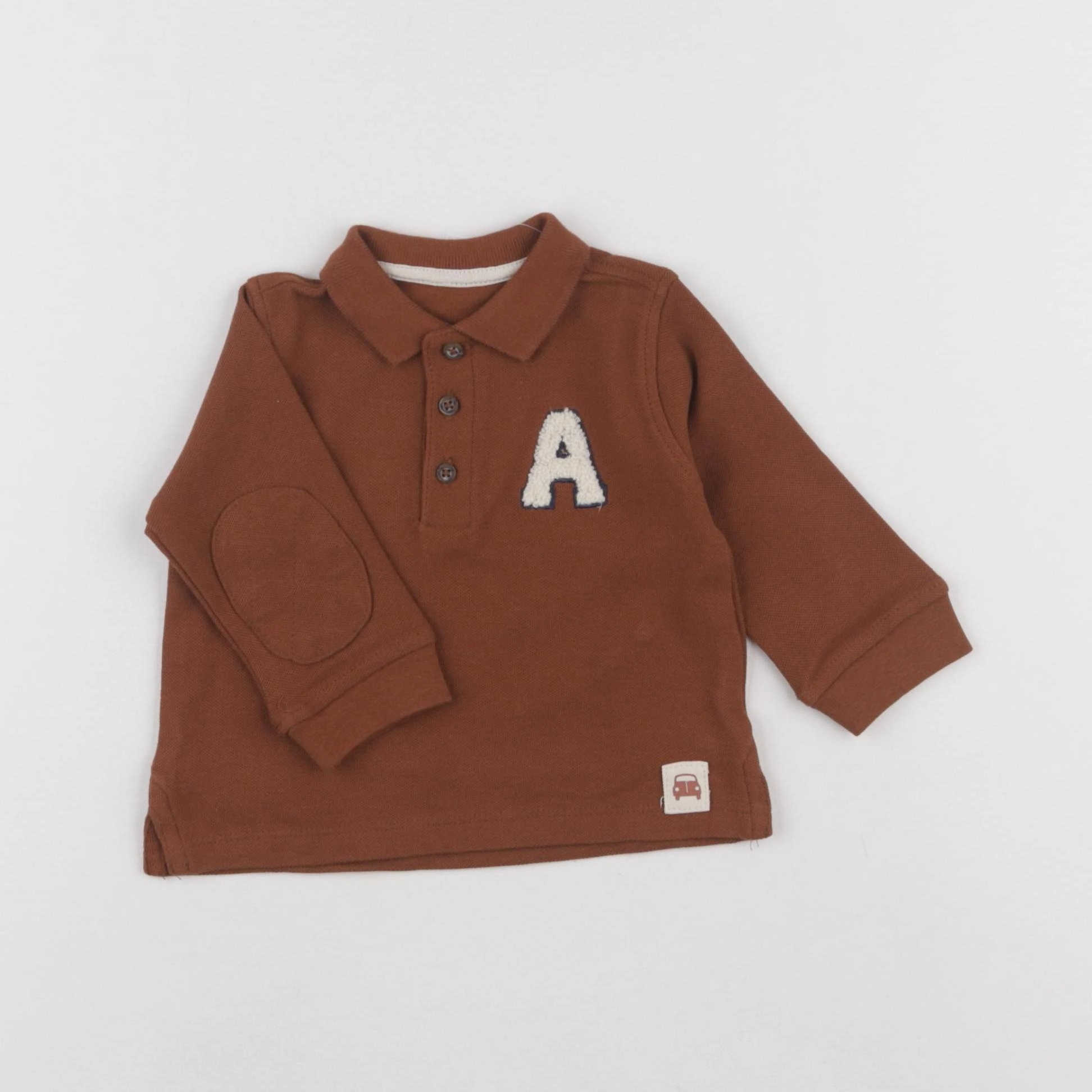 Vertbaudet - polo marron - 6 mois