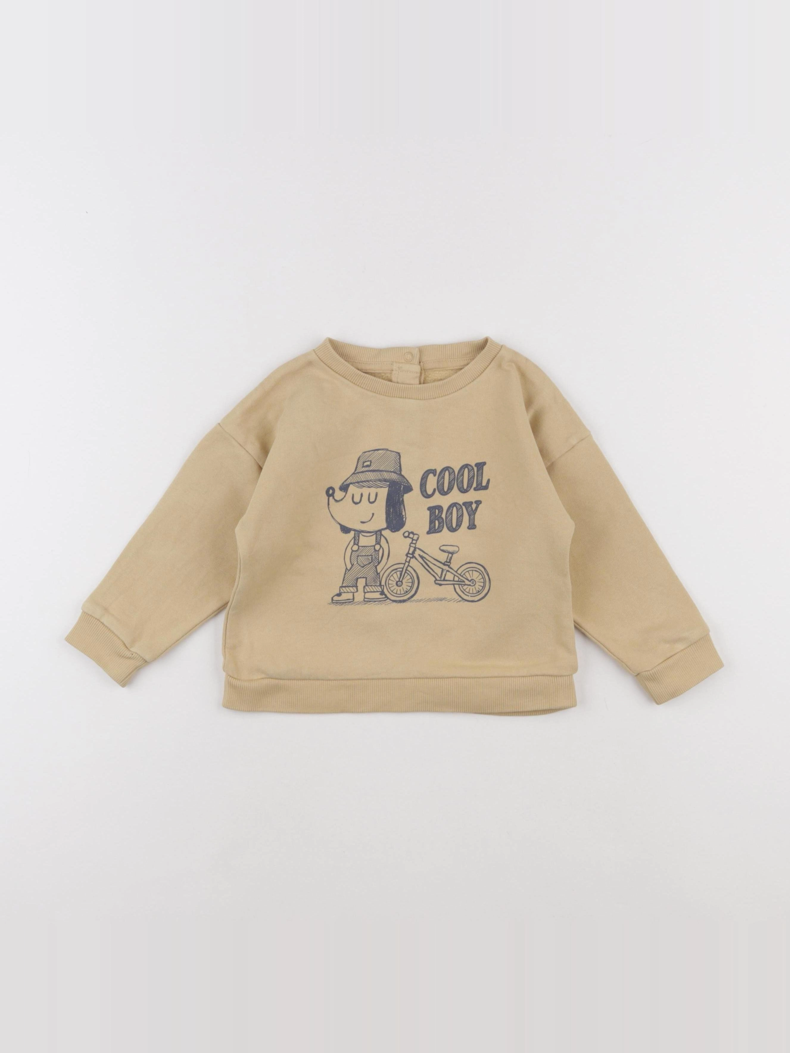 Vertbaudet - sweat jaune - 24 mois