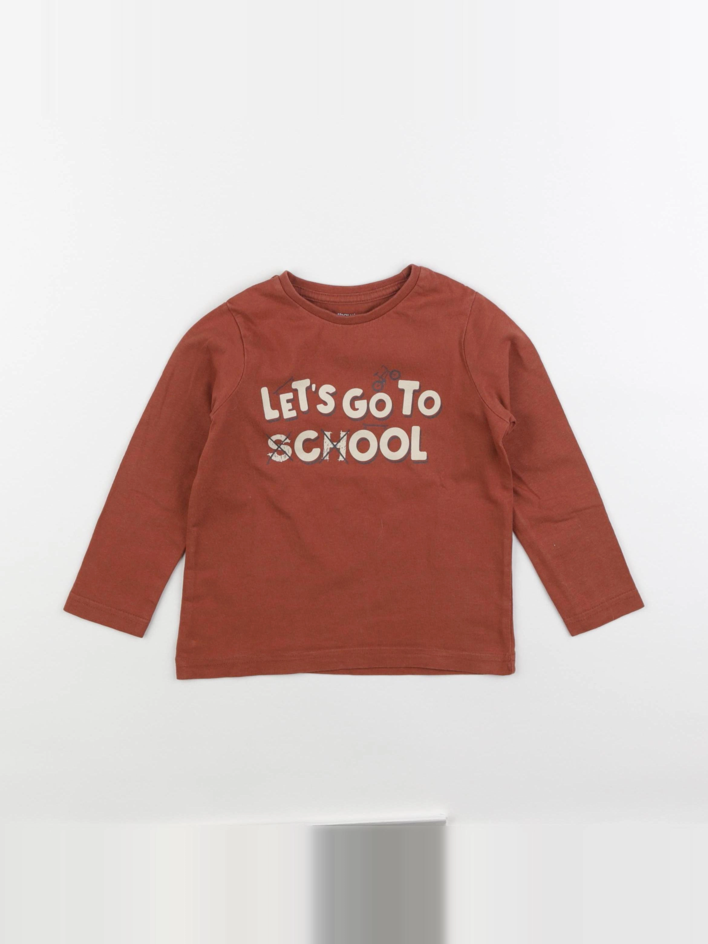 Vertbaudet - tee-shirt marron - 3 ans