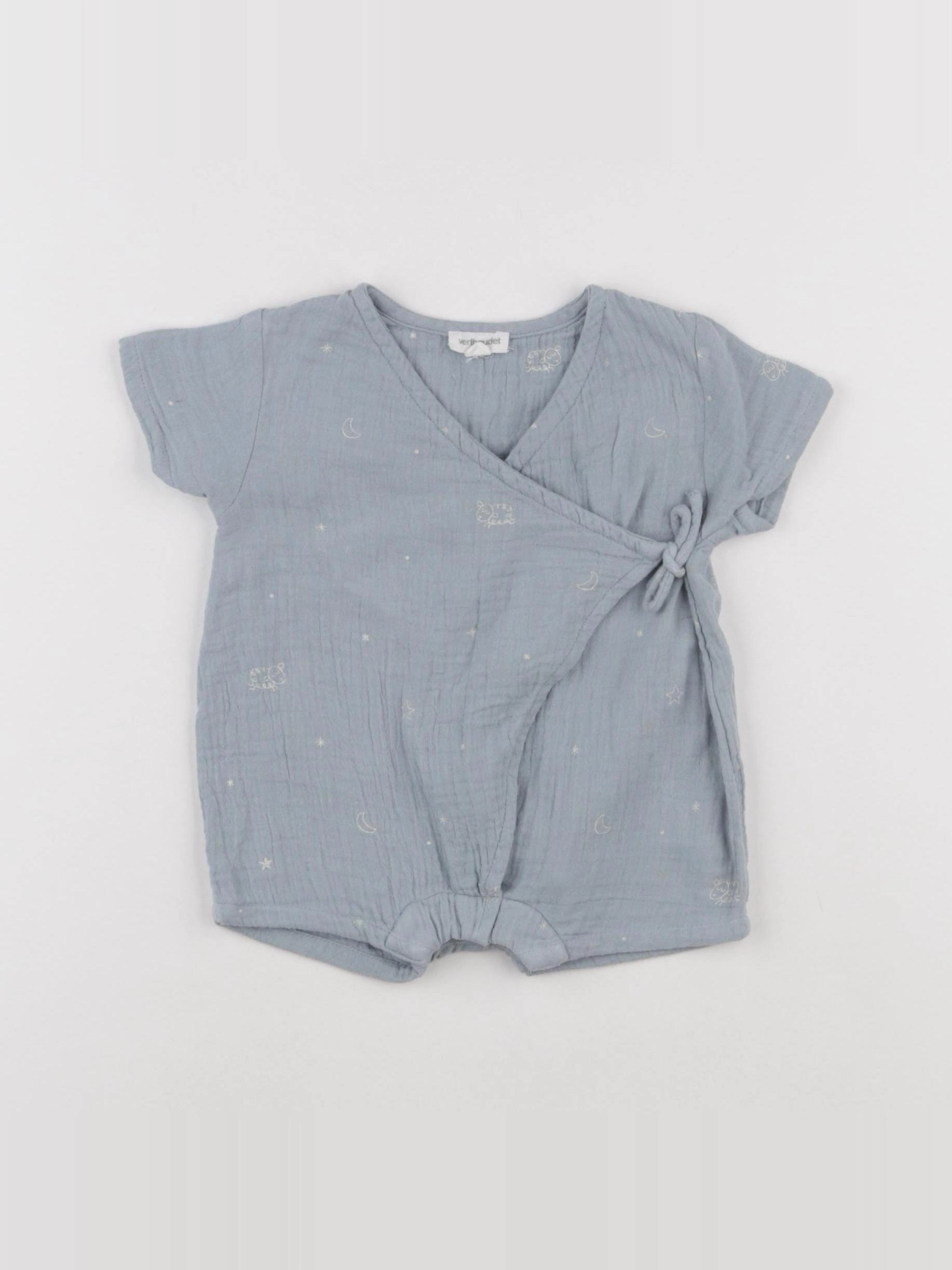 Vertbaudet - combinaison bleu - 3 mois