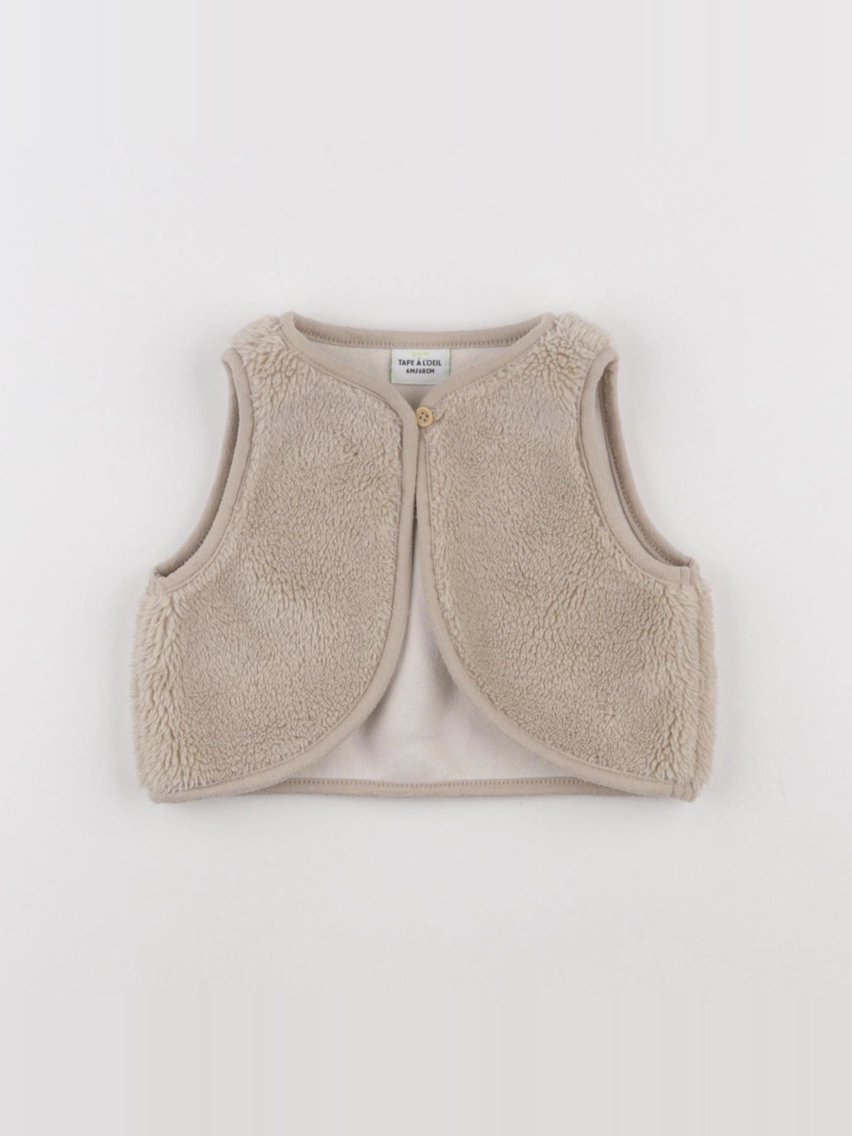 Tape à l'oeil - gilet beige - 6 mois